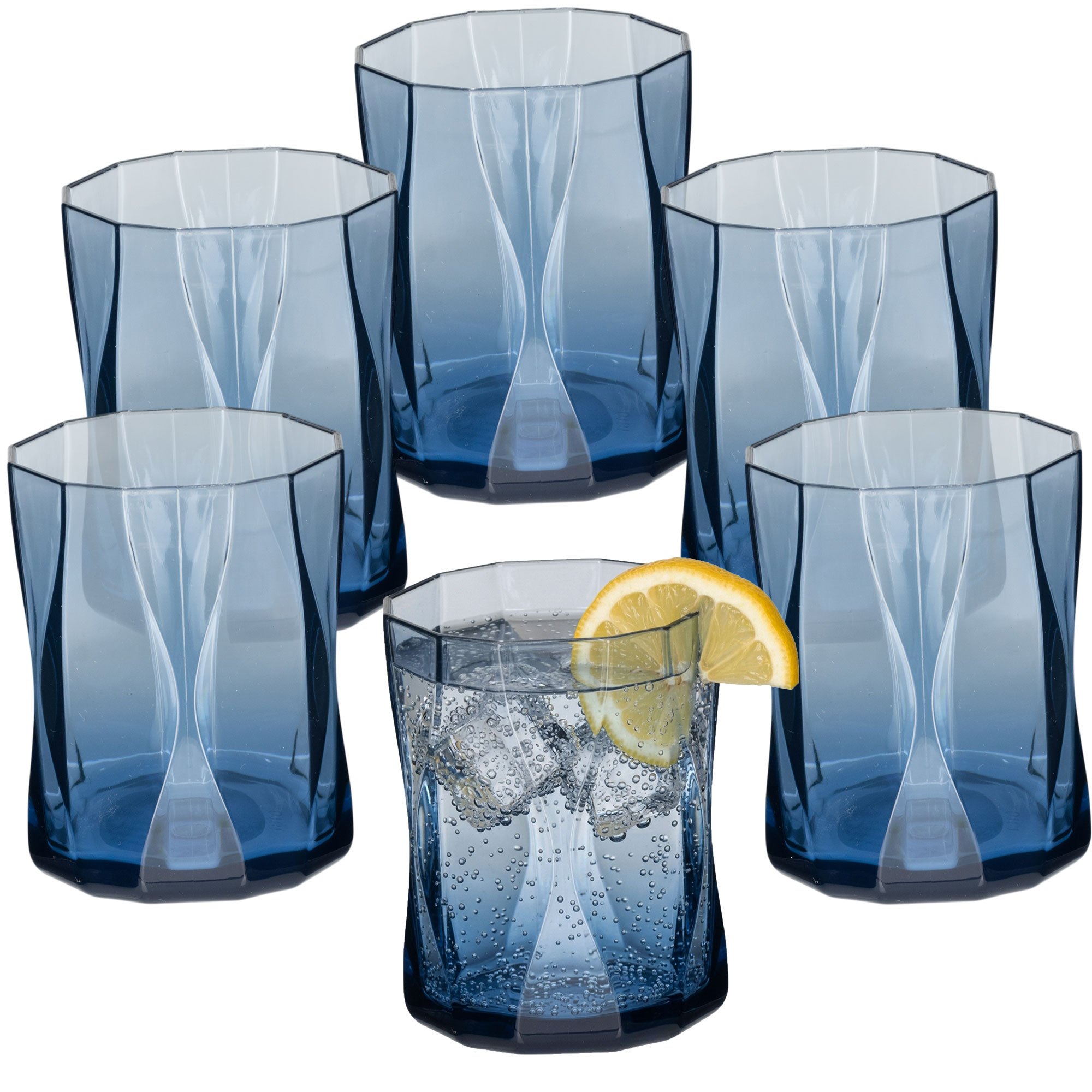 Image of 6x Acrylic Camping Glass 300ml - Acrylic Drinking Glass Water Glass Plastic Optics Picnic Cup For Kids Seniors Long Drink