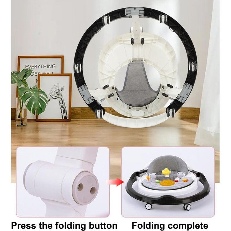 Musical Folding Stroller with Adjustable Height And Control Panel