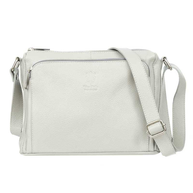 Leather Handbag Gray
