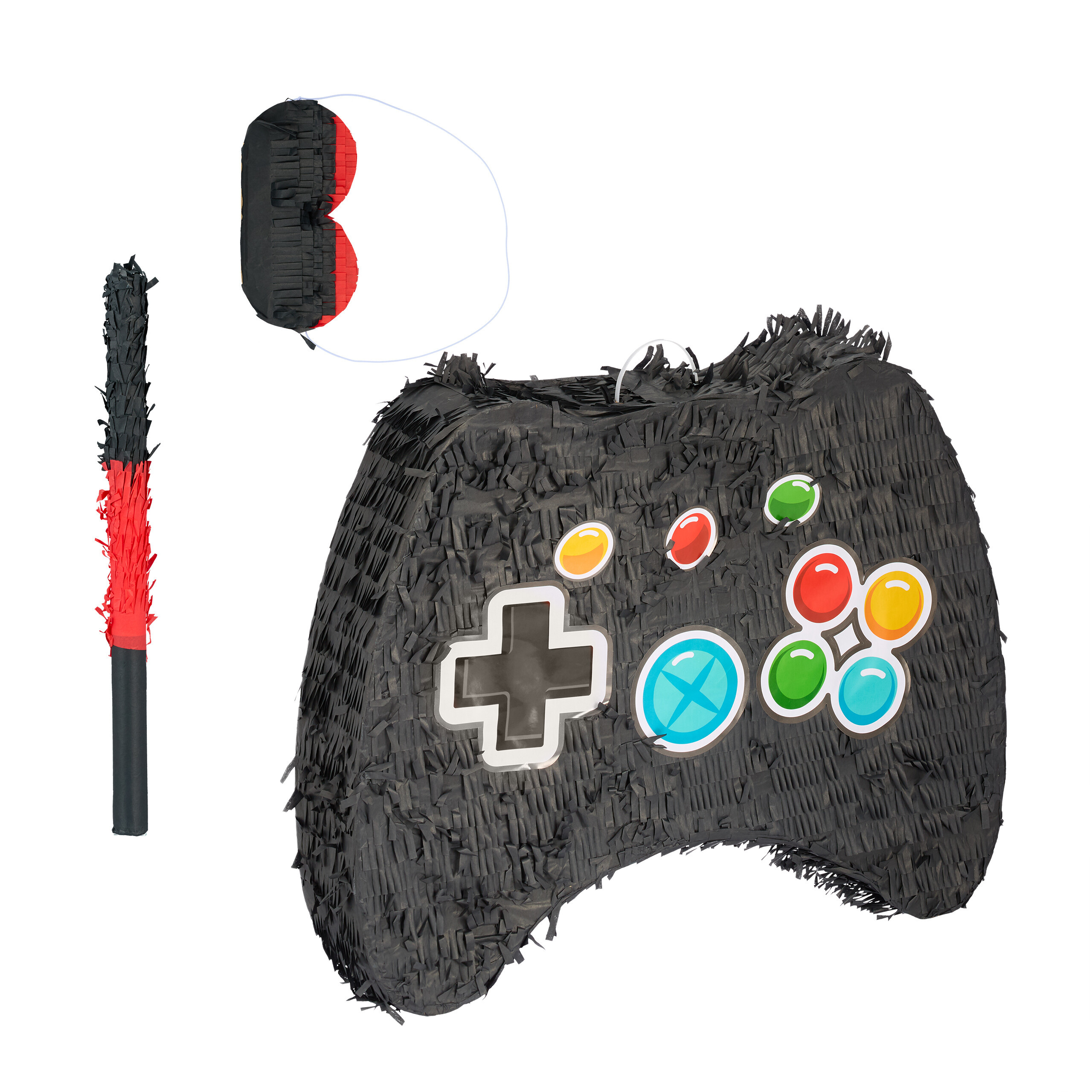 3-tlg. Pinata Set "controller" In Bunt