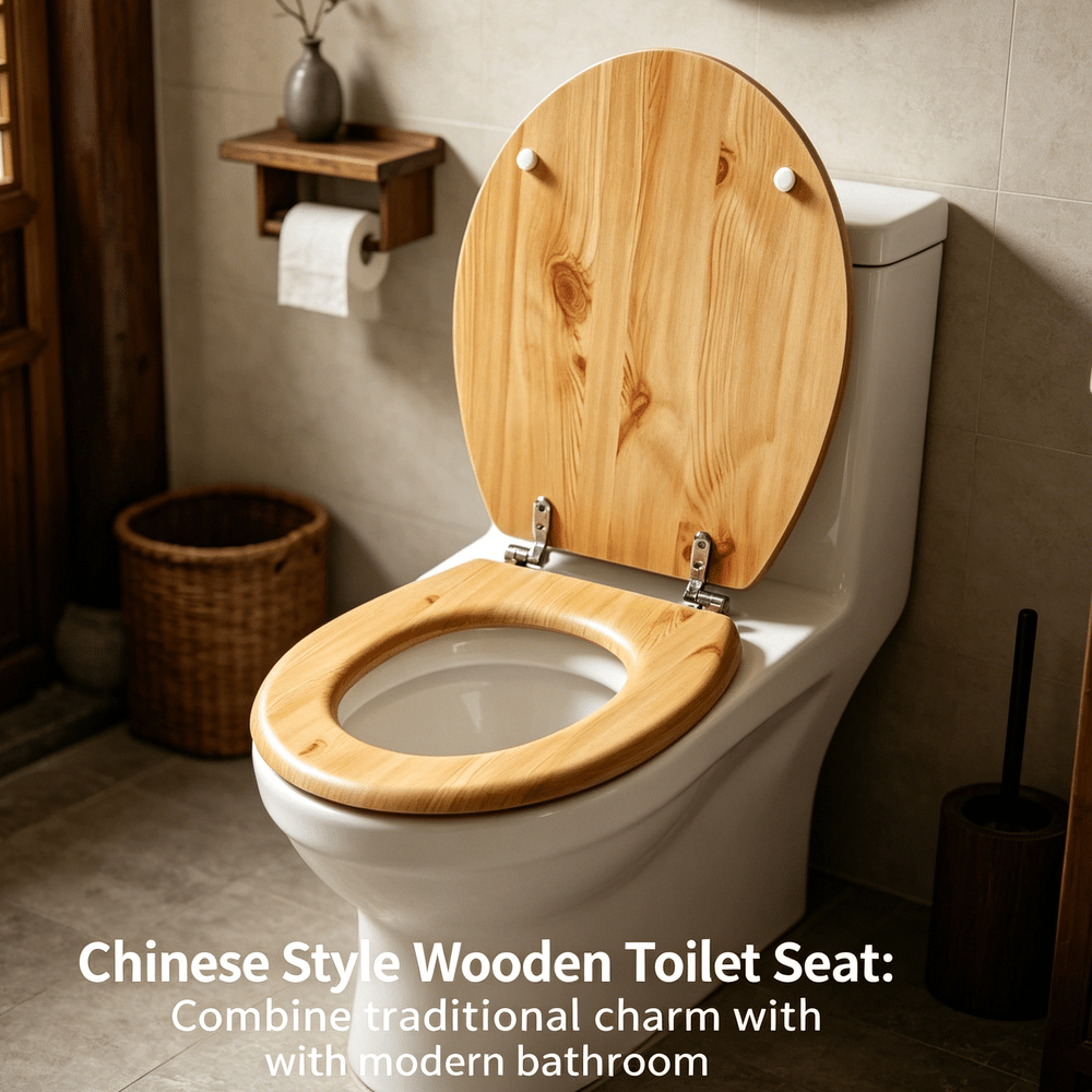 Toilet Seat, High-end Wooden Toilet Seat With And Quick-release Design, Durable And Suitable For Bathrooms, Homes, Hotels, Apartments, Offices, Etc., Compatible With Toilet Types. (42x36cm)