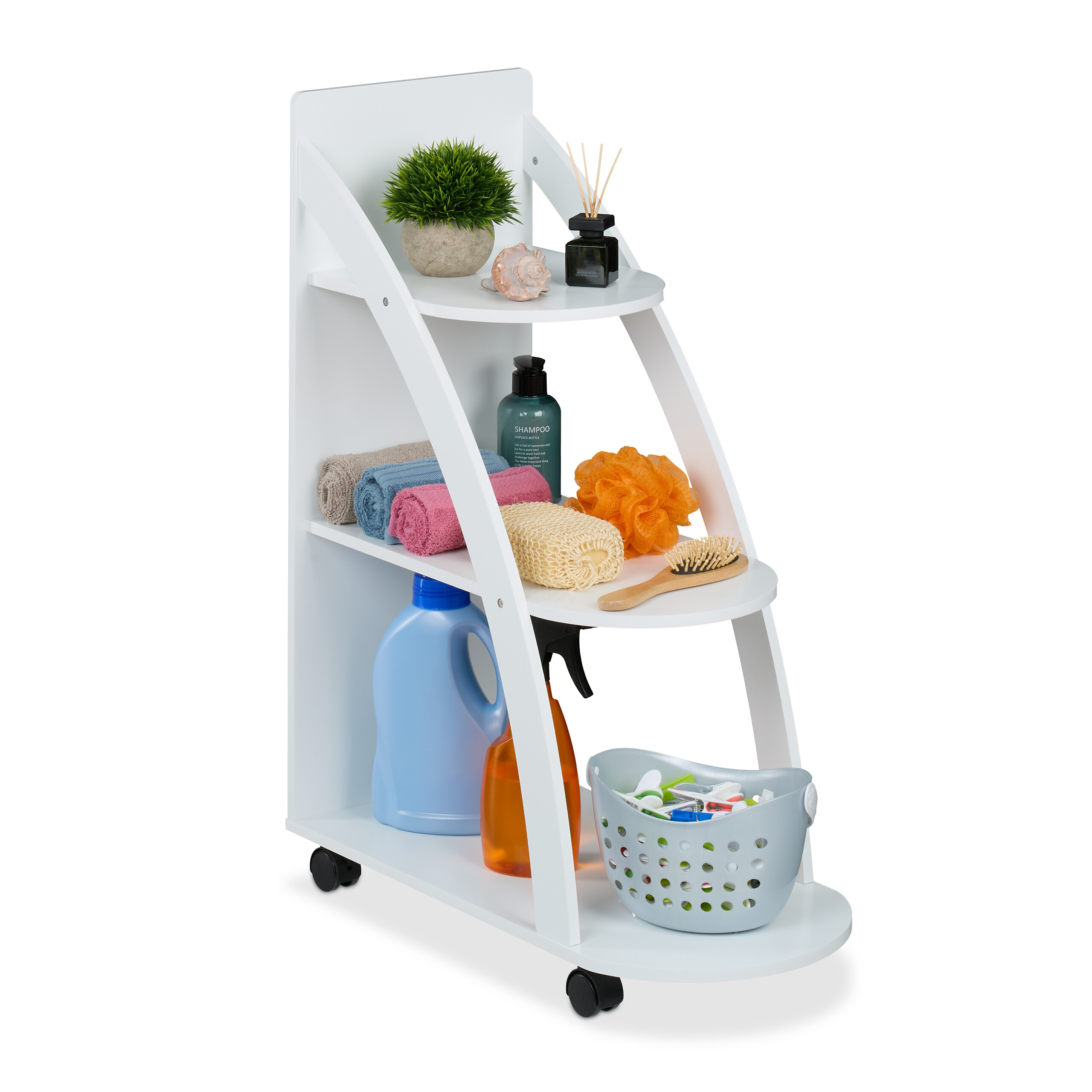 White Trolley - (w)60 X (h)80 X (d)30 Cm