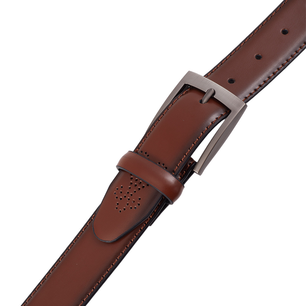 Men's Adjustable Perforated Embossed Belt Strap