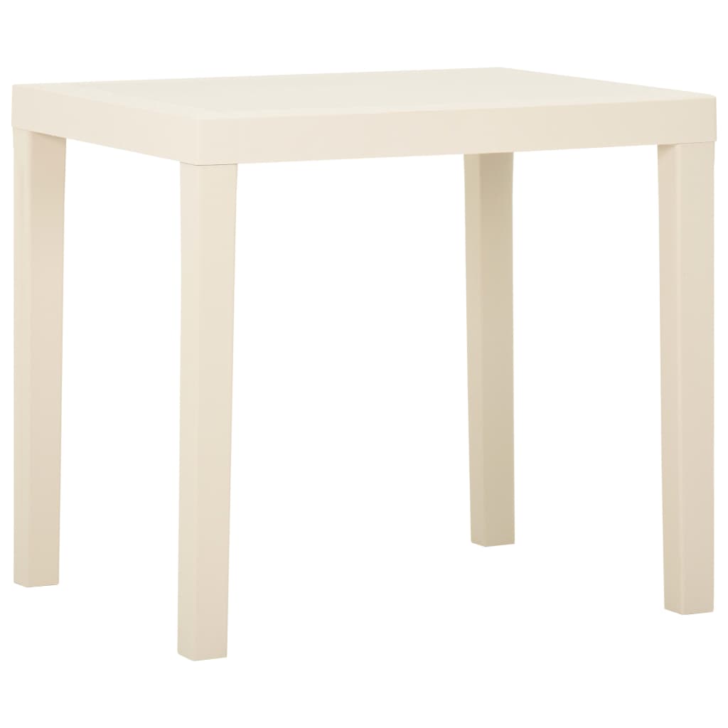 Vidaxl Garden Table Dining Table Terrace Table Table Garden Furniture Balcony Table Plastic Table Camping Table Outdoor White 79x65x72cm Plastic