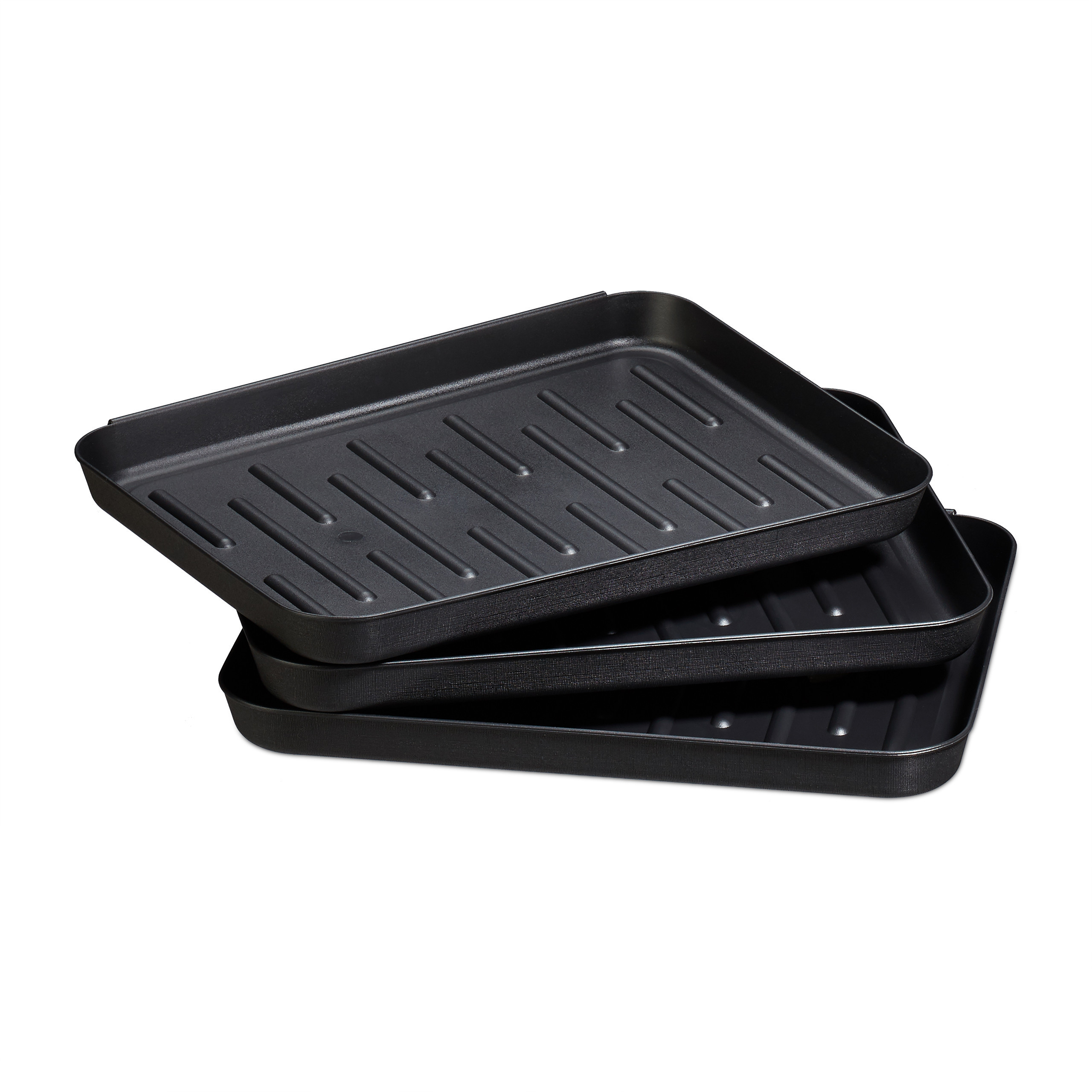 3x Shoe Drip Tray In Black