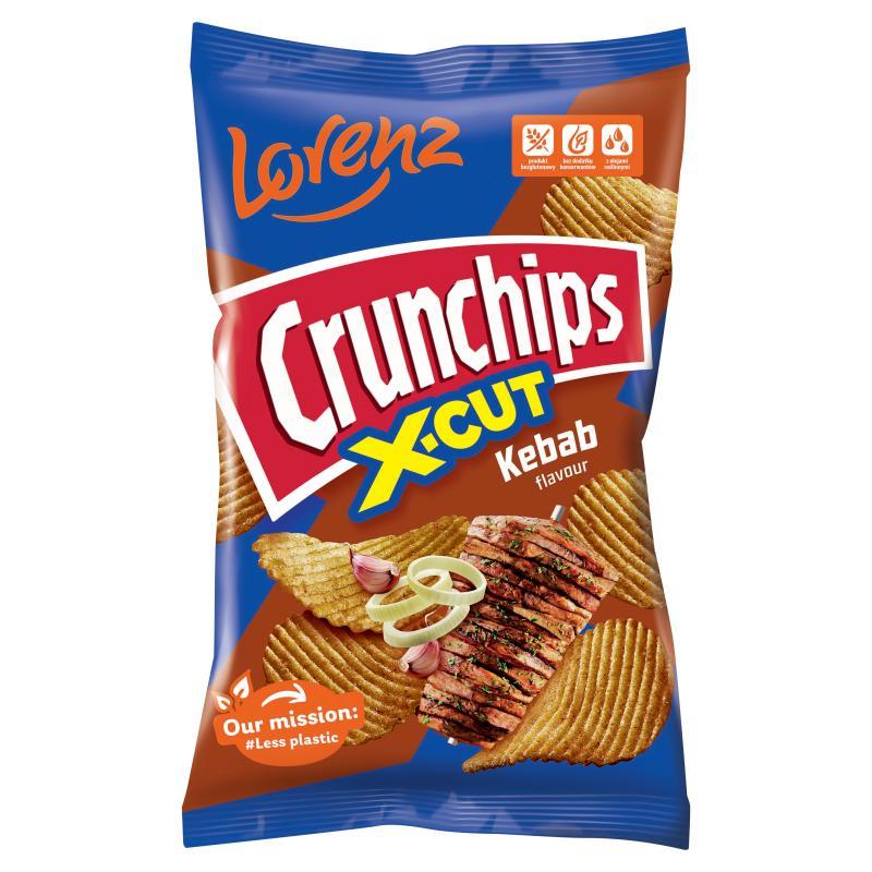 Crunchips X-cut Potato Chips Kebab Flavor 130 G