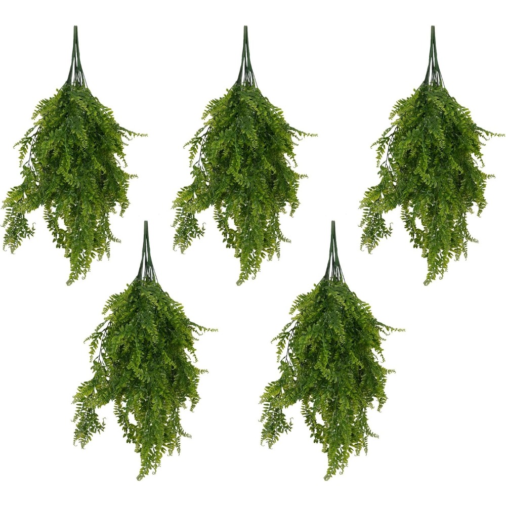 TEMU 5pcs Artificial Hanging Plants, Realistic Green Trailing Vines, Decorative Ivy Garland For Indoor & Outdoor Spaces, Ideal For Home, Balcony,