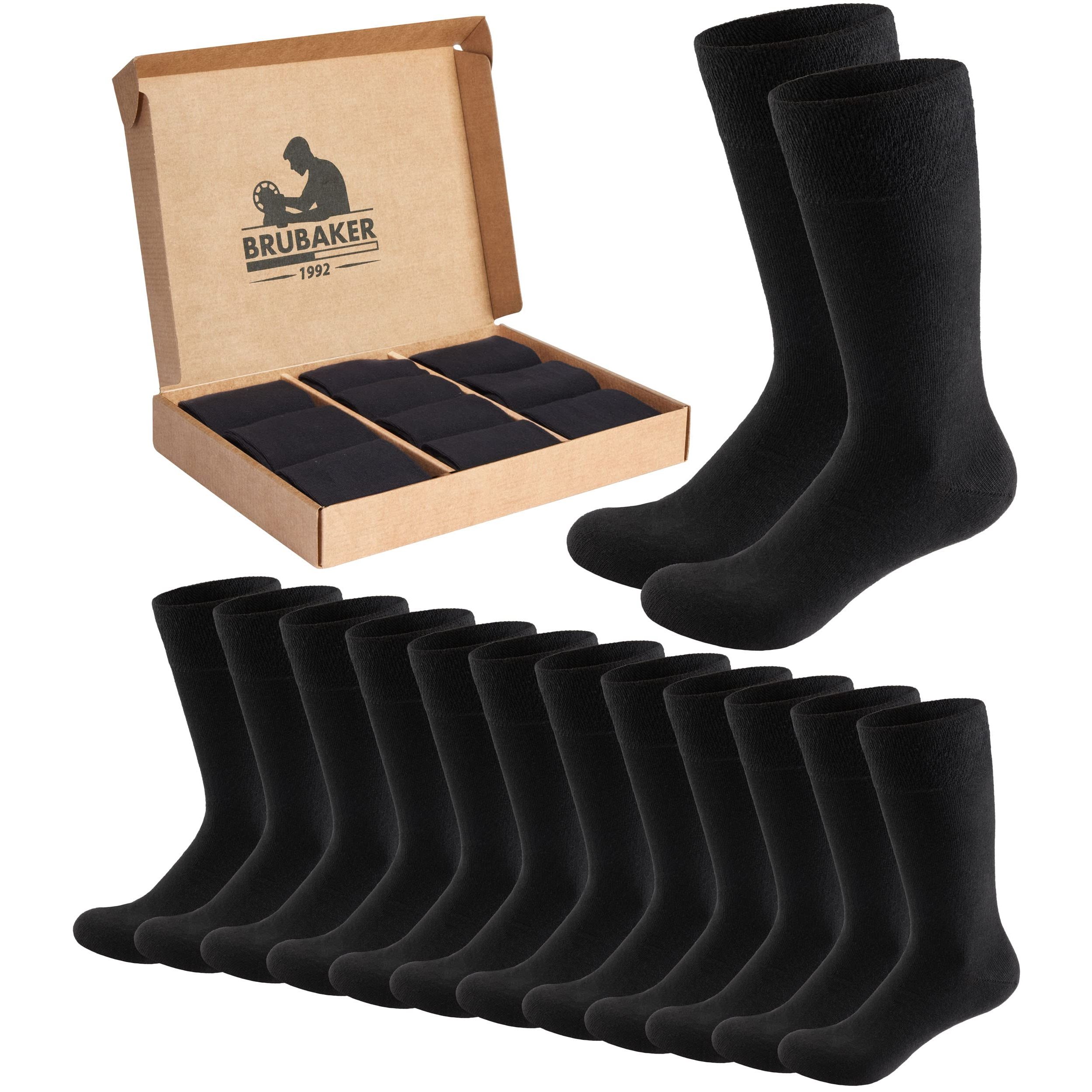 Brubaker 10 Pairs Of Men's Black Socks - Men's Socks - & Business Socks
