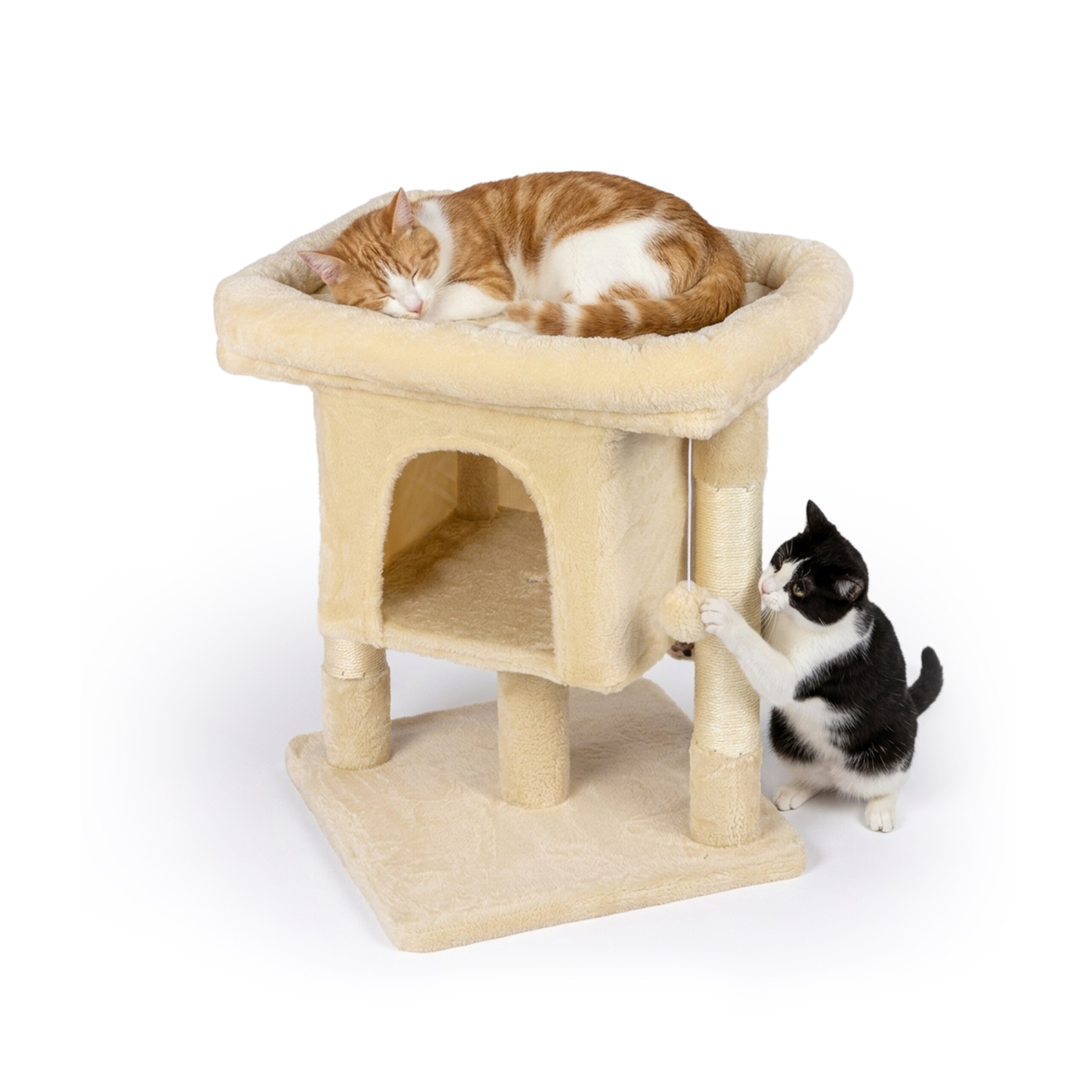 Scratch Tree In Beige - (w)52.5 X (h)60 X (d)41 Cm