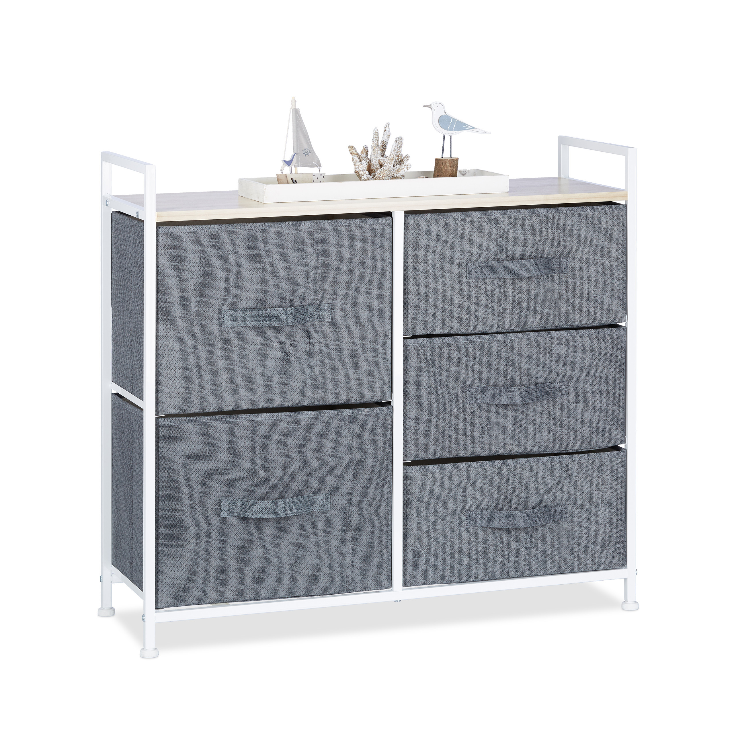 Shelving System In Grey - (w)83 X (h)77.5 X (d)29 Cm