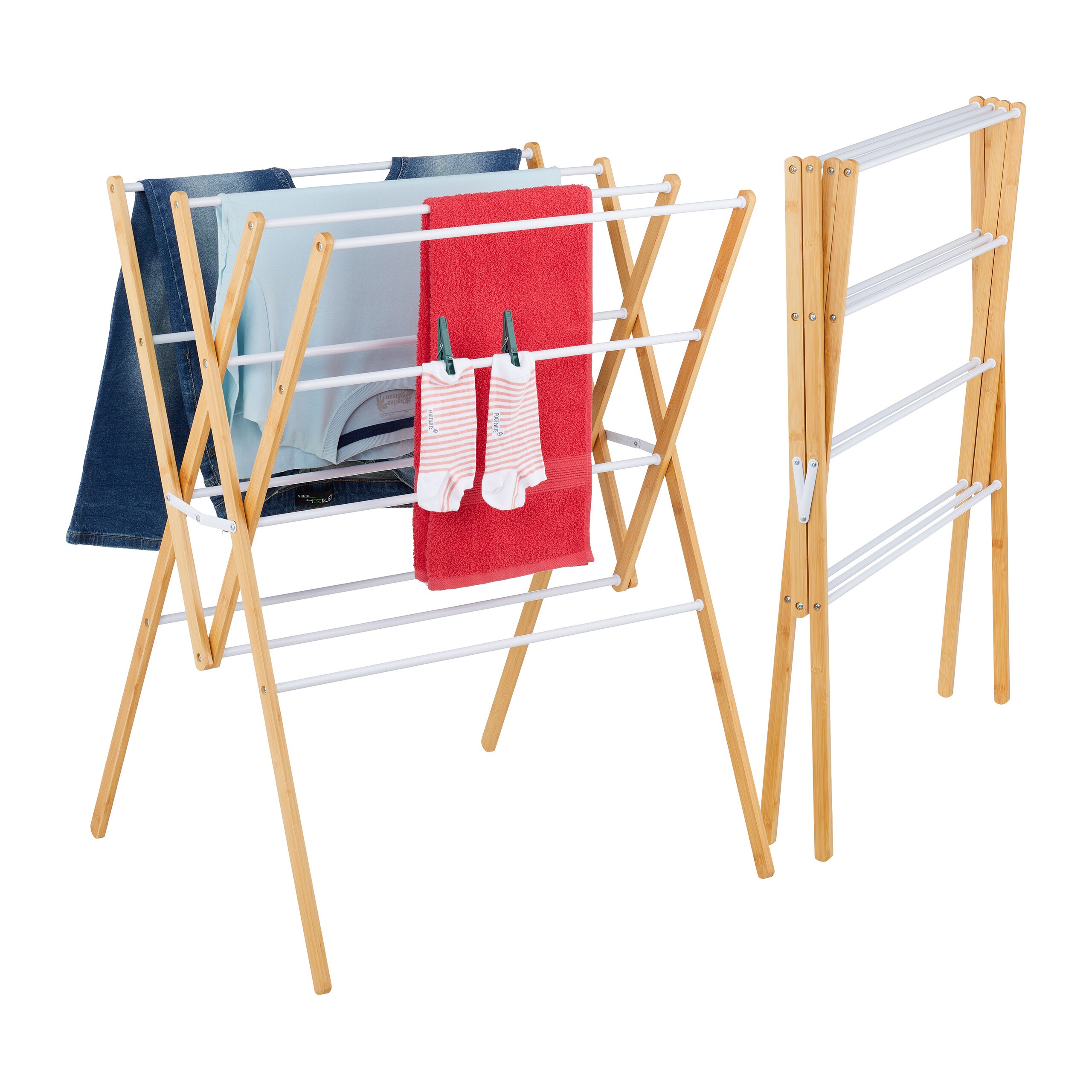 Clothes Rack In Natural/ - (w)70 X (h) (d)62 Cm