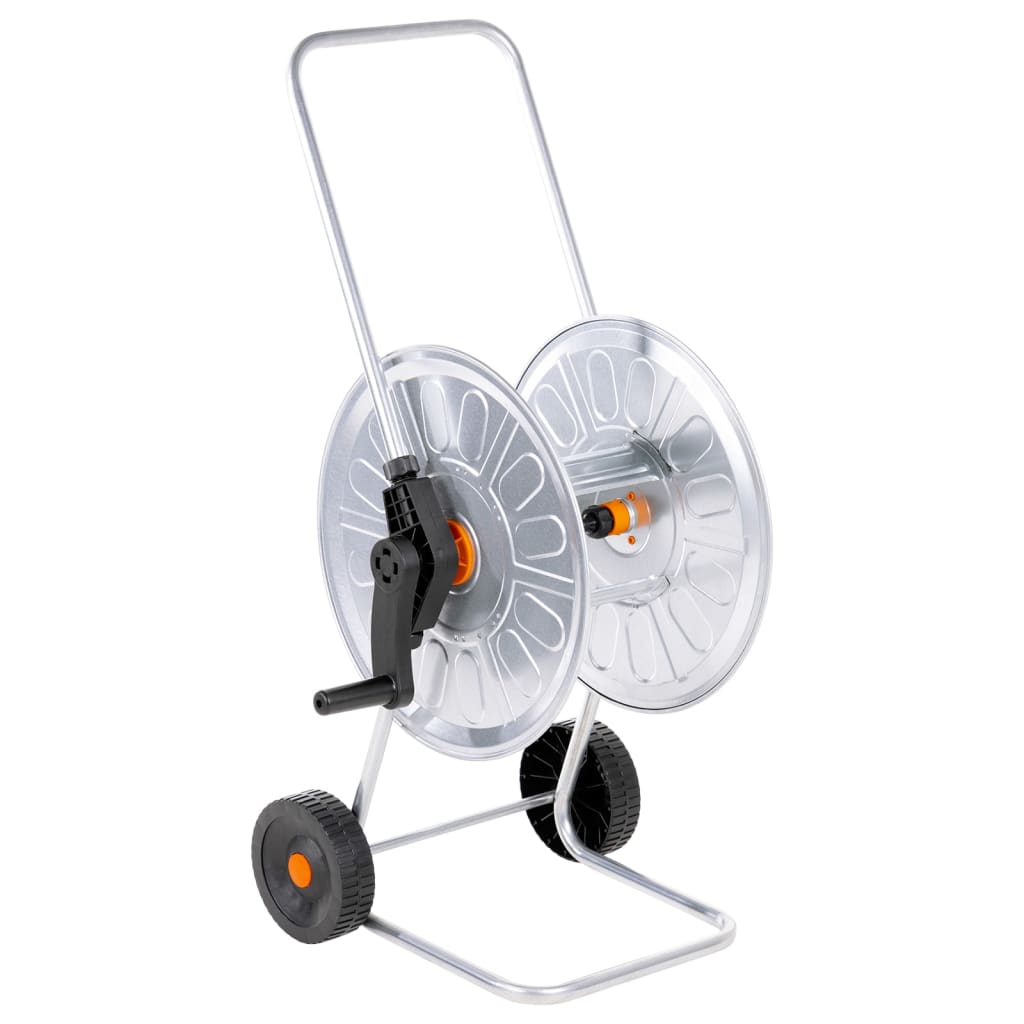 Image of Vidaxl Hose Cart Hose Reel Cart Hose Reel Trolley Hose Reel Garden Hose Reel Water Hose Reel Trolley Hose Reel On Wheels Metal Hose Reel