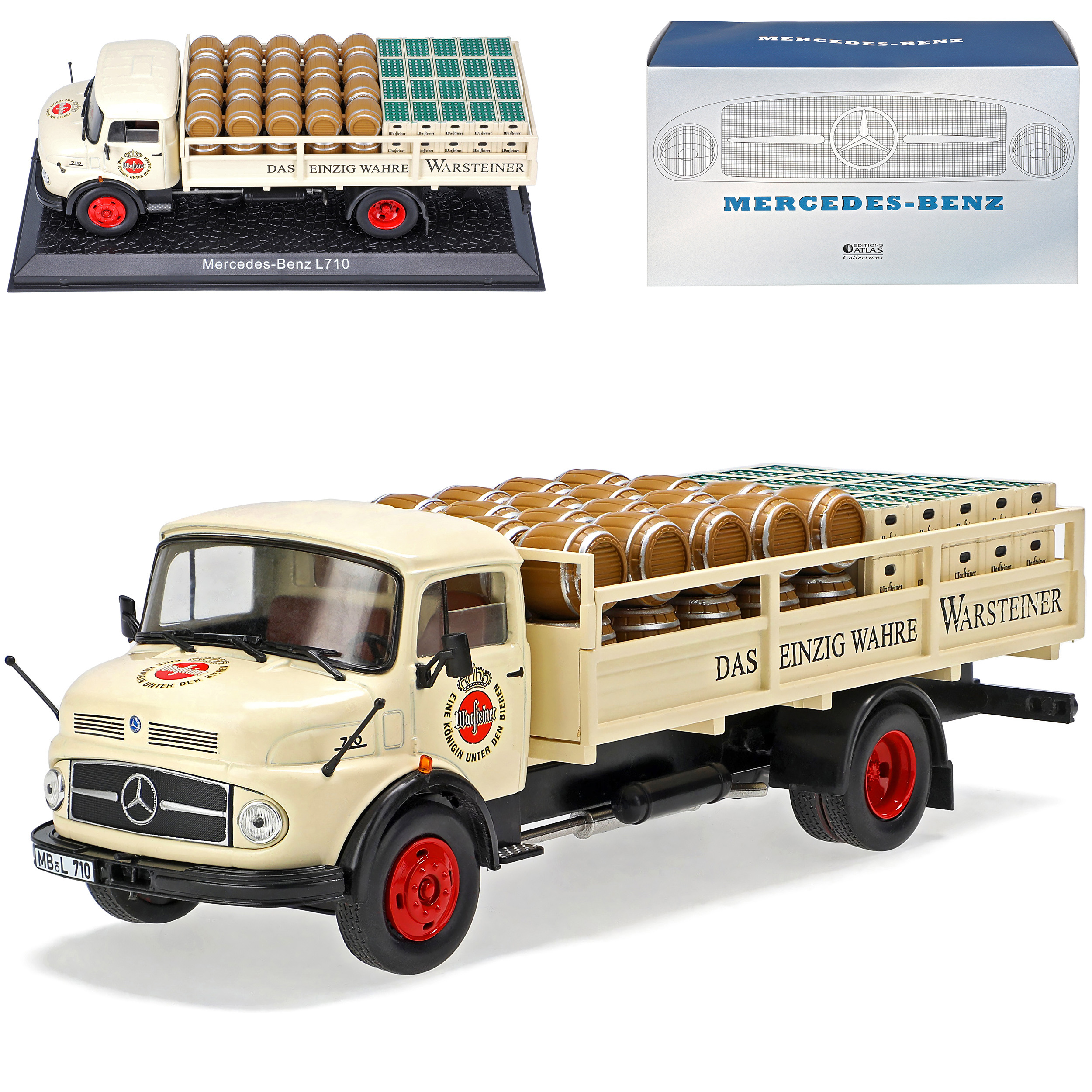 Image of Mercedes-benz L710 Beer Truck Warsteiner With /43 Atlas Model Car