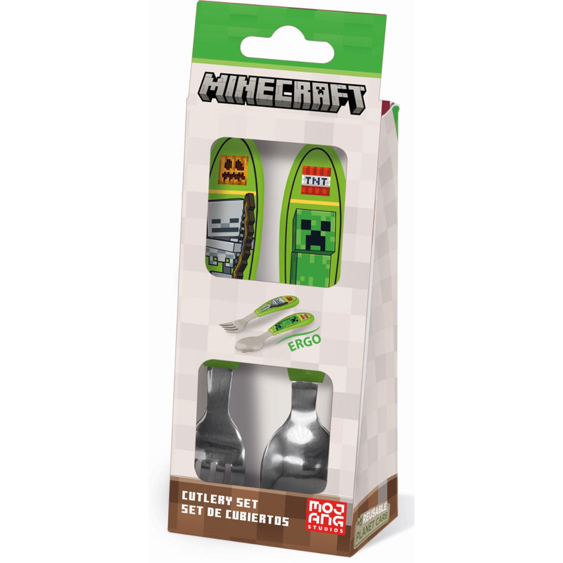 TEMU Ensemble d'ustensiles Minecraft Core Metal Eating - 2 pièces