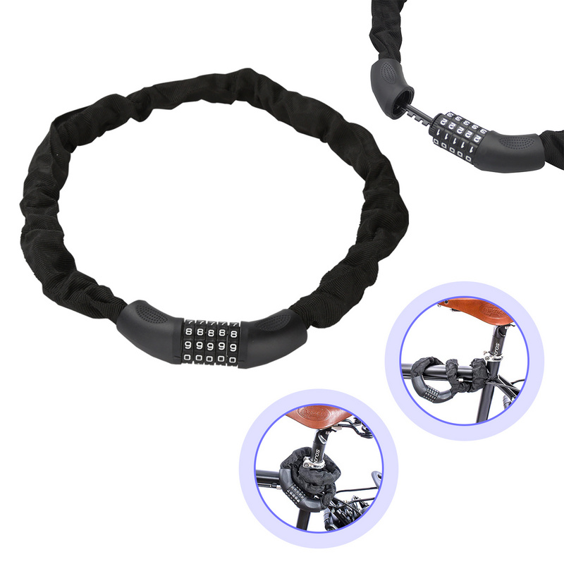 TEMU Bicycle Lock Bicycle Combination Lock Safety Lock 90cm/120cm