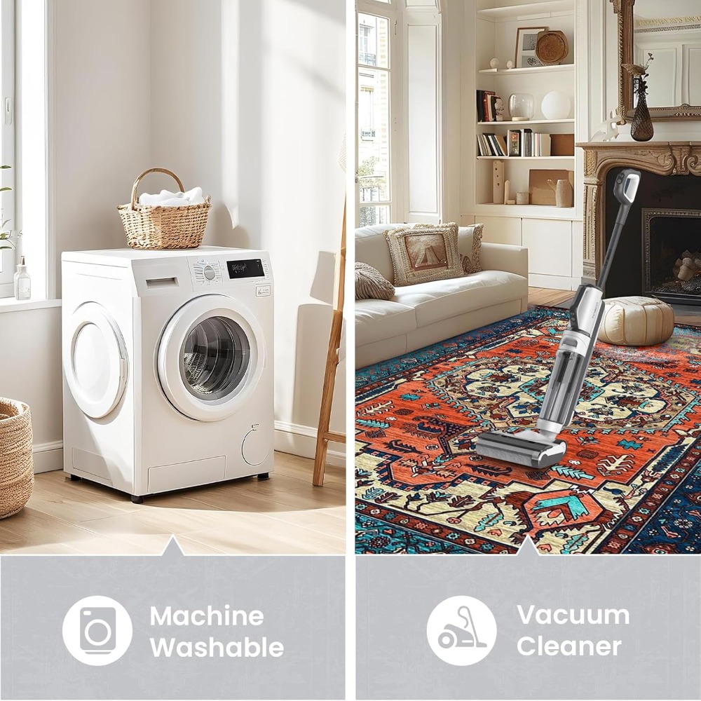 vintage carpet with anti slip backing suitable for use in living rooms bedrooms and dining rooms pet friendly carpet enriching home decor details 4
