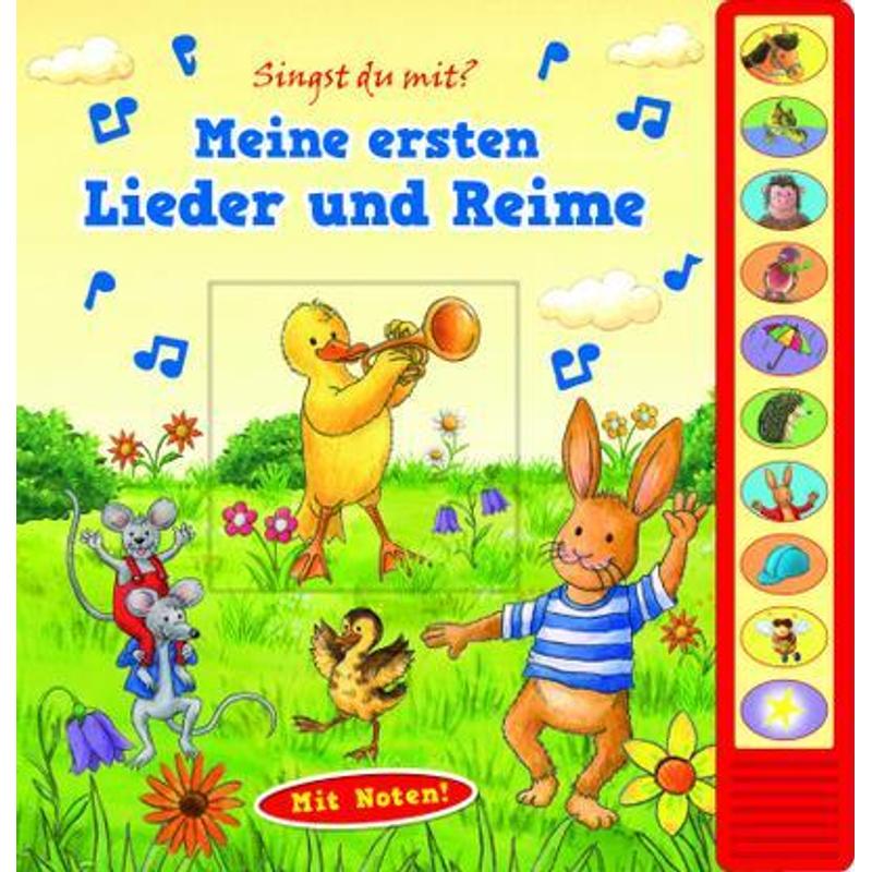 My First Songs And Rhymes: Board Picture Book For Reading Aloud, Songbook With 10 Melodies