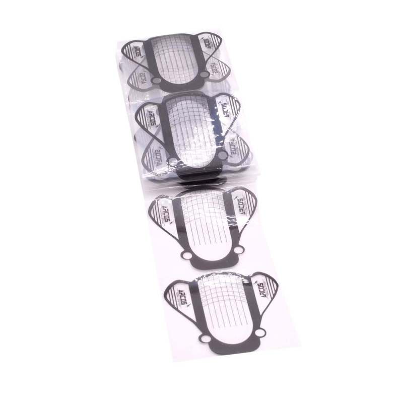 20 Transparent Square Rounded Nail Templates – For Square And Almond Nails
