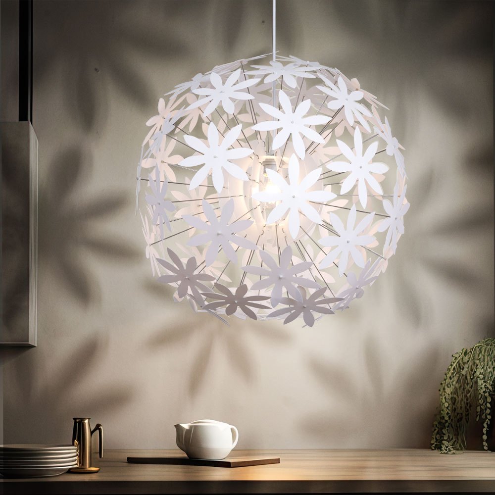 Design Pendulum Light Bedroom Ceiling Hanging Lamp Flower Spotlights White 15024