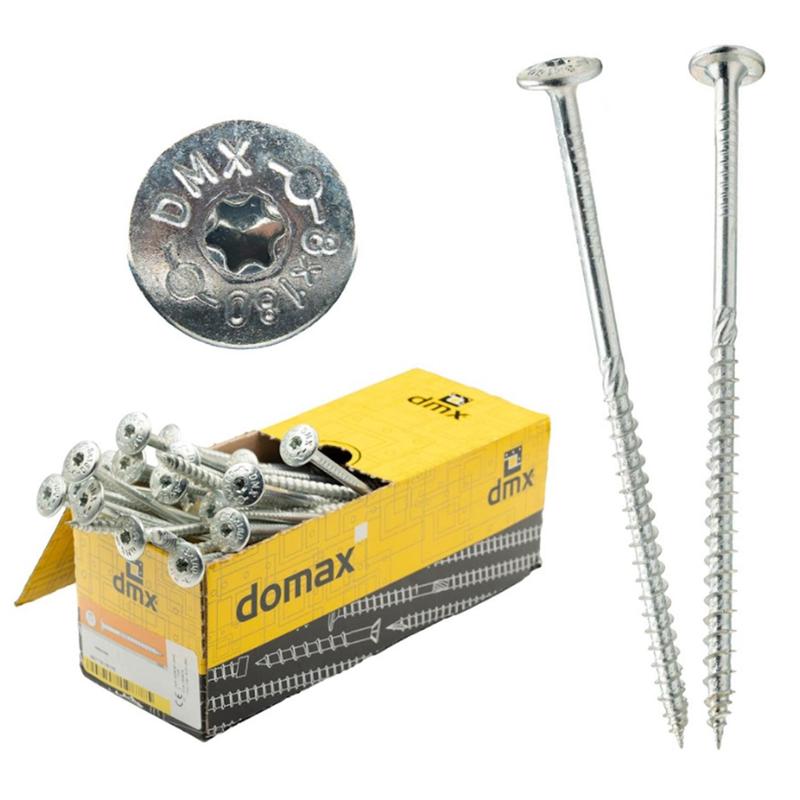 TEMU Vis à bois Domax à tête galvanisées blanches 8 X , 50 pièces.