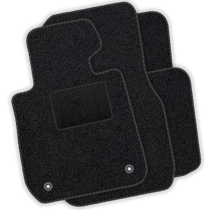 Set Of Velour Car Mats Compatible With Iii 2018 - Black Stitching