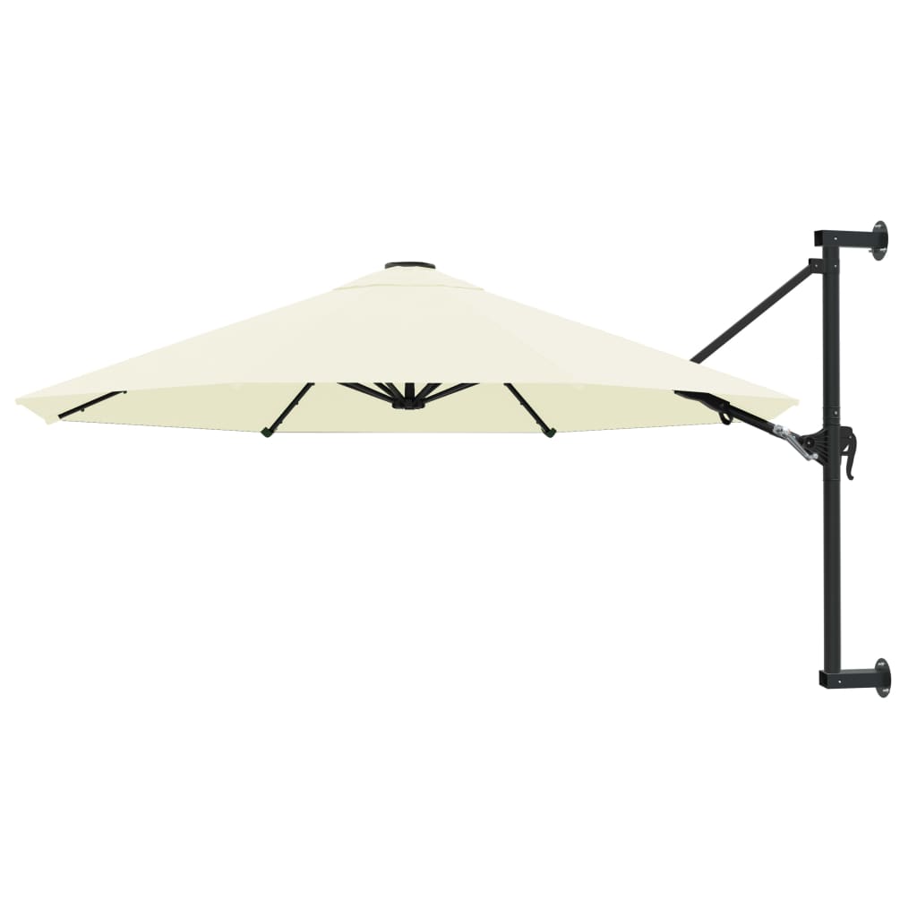 Vidaxl Wall-mounted Cantilever Parasol, Balcony Umbrella With Metal Pole