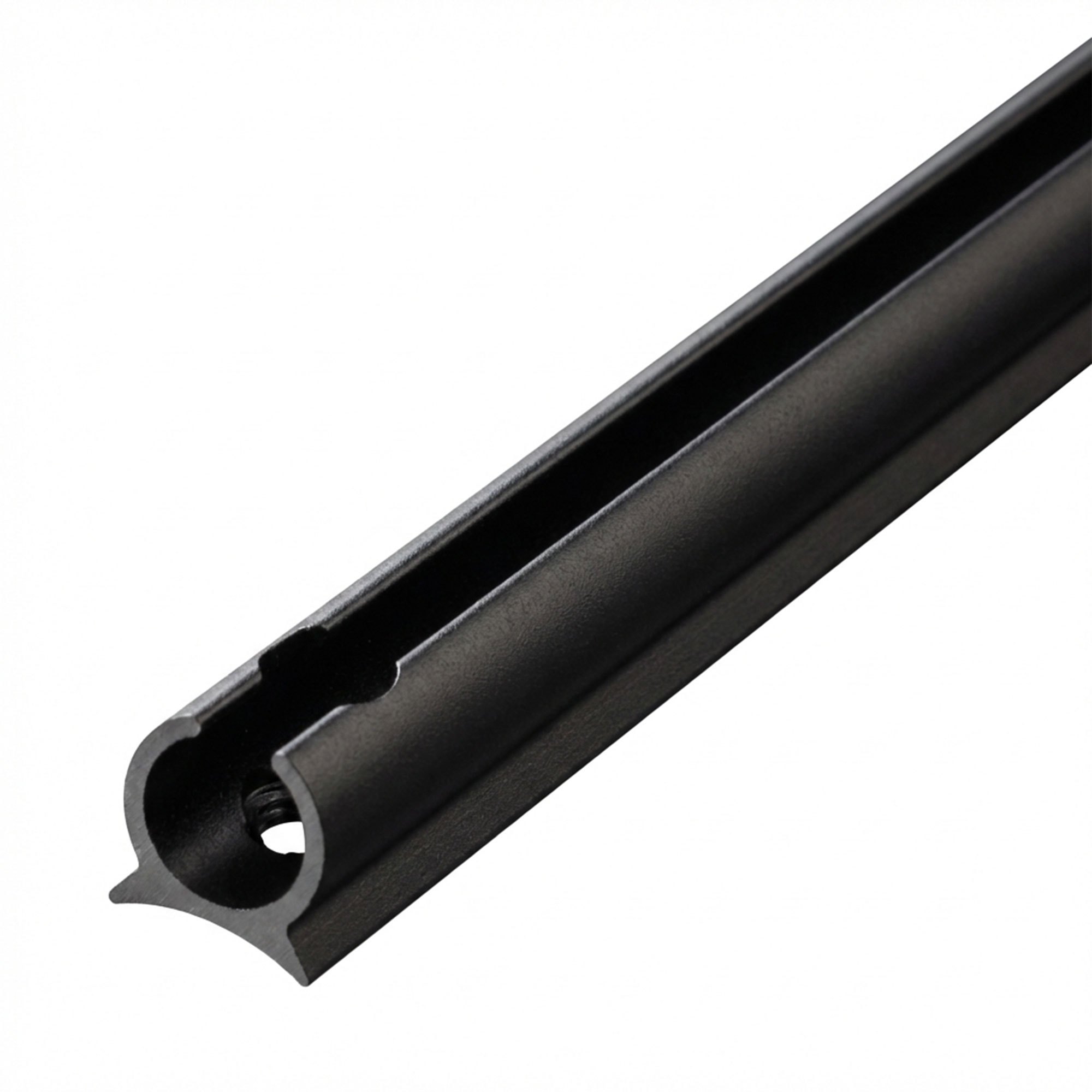 Image of Aluminum Piping Rail - 1.2 Meter Black Piping Strip Ø9mm (suitable For 6-8mm Piping) Aluminum Piping Profile Mounting Strip For Motorhome Tent Awning Sunshade Apron Strip Awning Rail