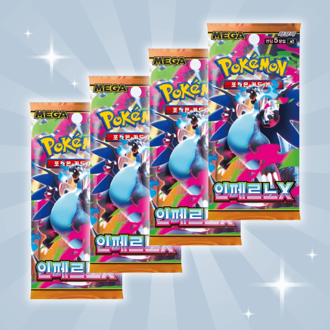 E-shop 4x Pokémon Inferno X – (Koreanisch) | Original Koreanisches Sammelkarten