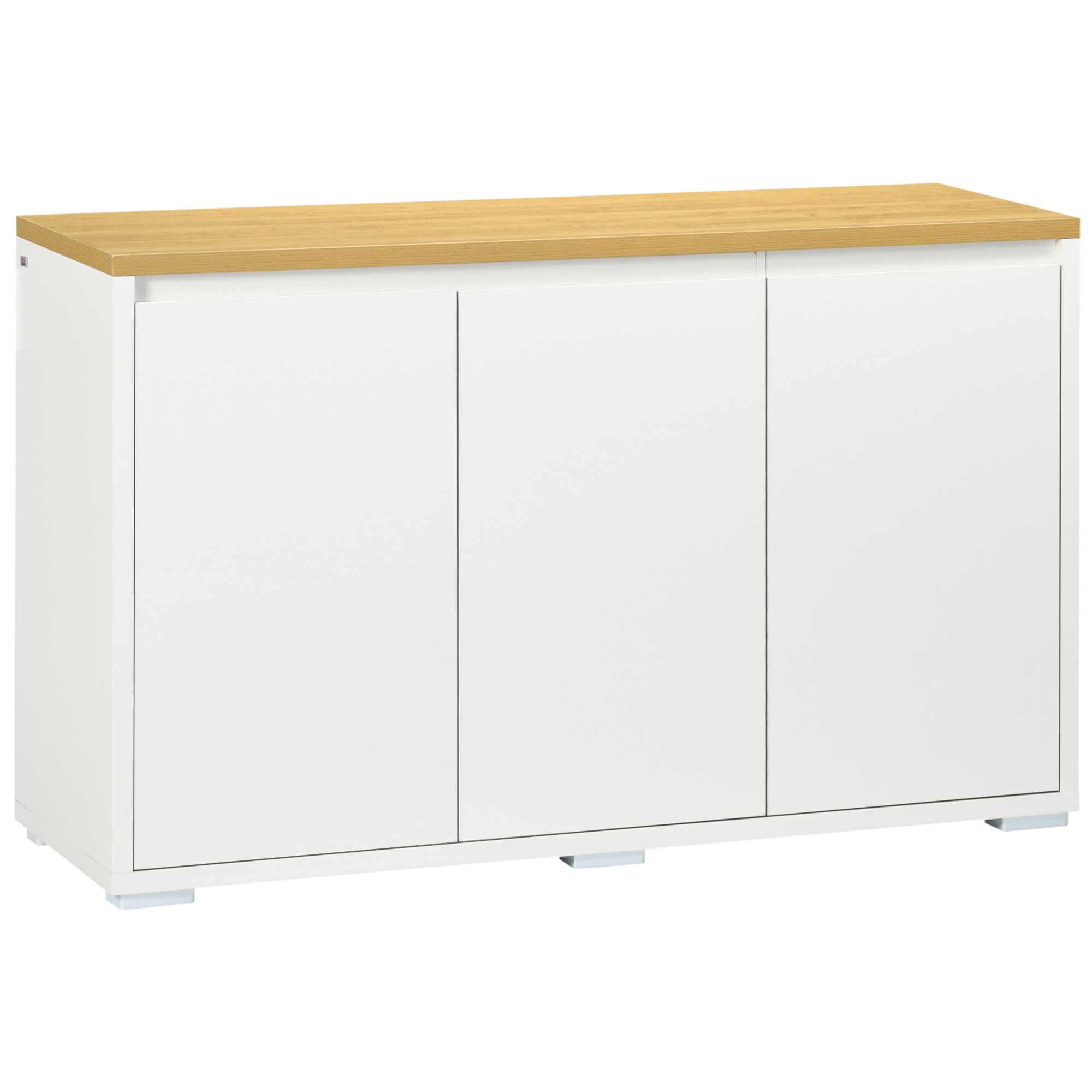 TEMU HOMCOM Aparador de Salon Armario de Almacenamiento Mueble Auxiliar de Cocina Puertas y Estantes Ajustables para Comedor Entrada 120x37x75 cm