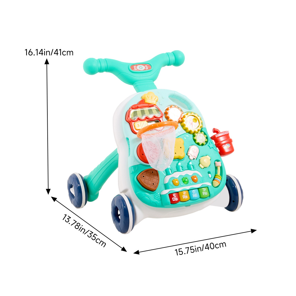 2 in 1 Baby Walker and Stroller with Anti-Roll Feature