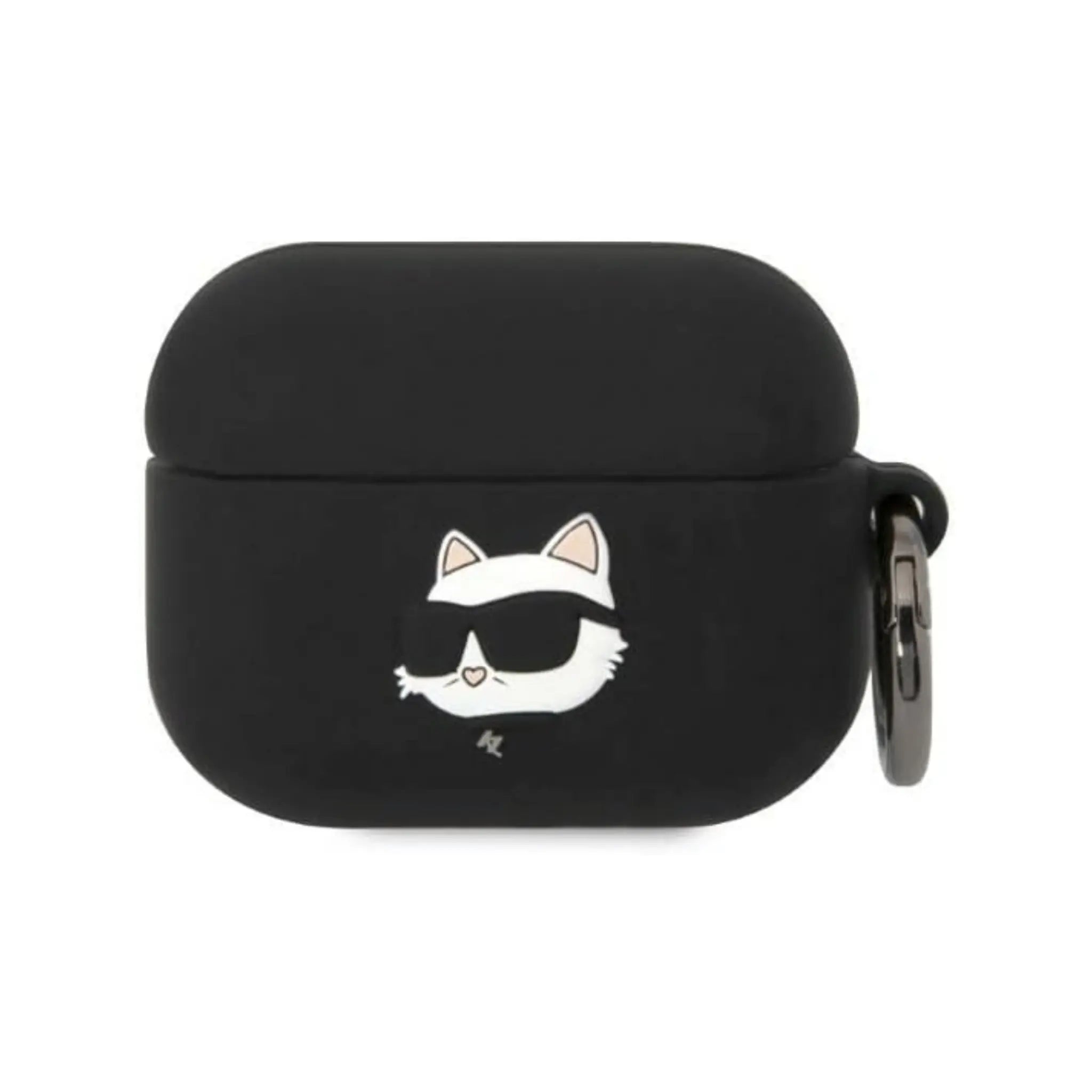 Karl Lagerfeld Silicone Choupette Head 3D Case | Precise Fit Protective Case for Apple Airpods Pro | Stylish 3D Design with Iconic Choupette Motif | Flexible Silicone Cover with Shock-Absorbing Properties | Exclusive Premium Case for Fashion-Conscious Users | Black