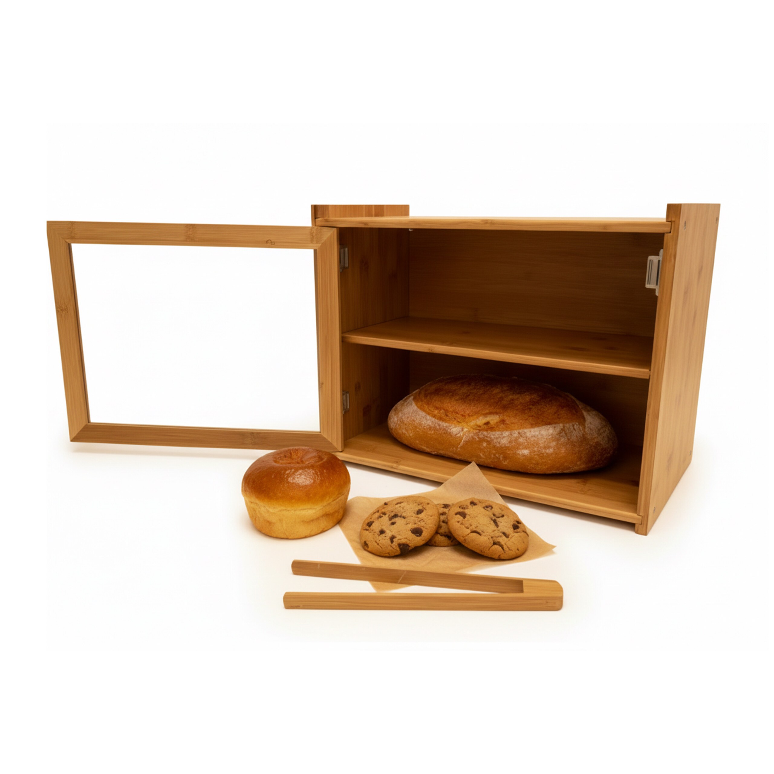 Bread Bin In Natural - (w)40 X (h)31 X (d)17.5 Cm