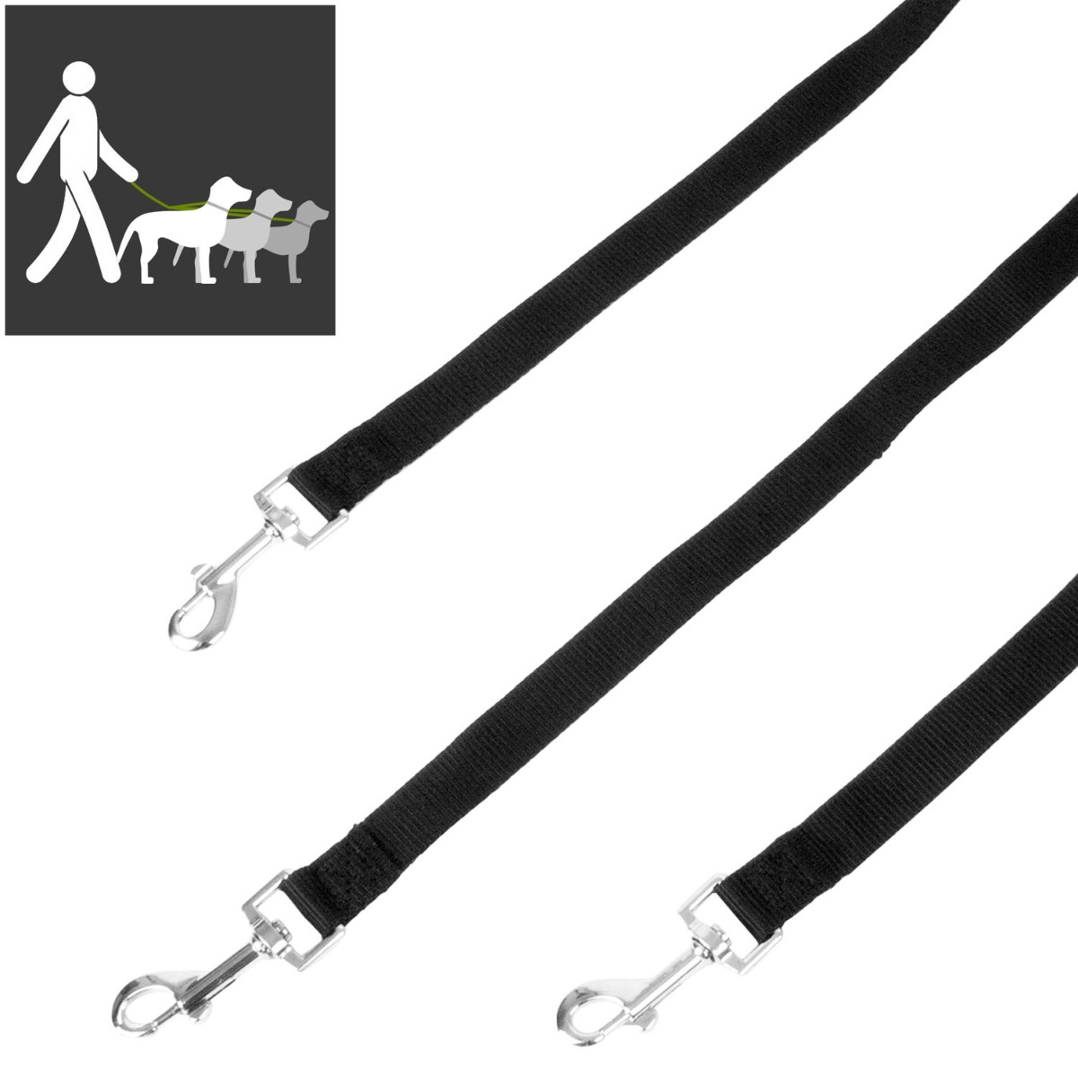 Proudpet Dog Lead with Triple Attachment