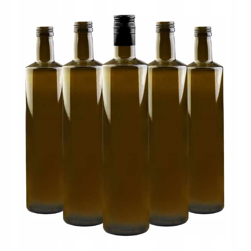 Image of 5-piece Set Of Olive Oil Bottles - Wine, Oil, And Liqueur Bottles 750 Ml - Bottles With Stoppers