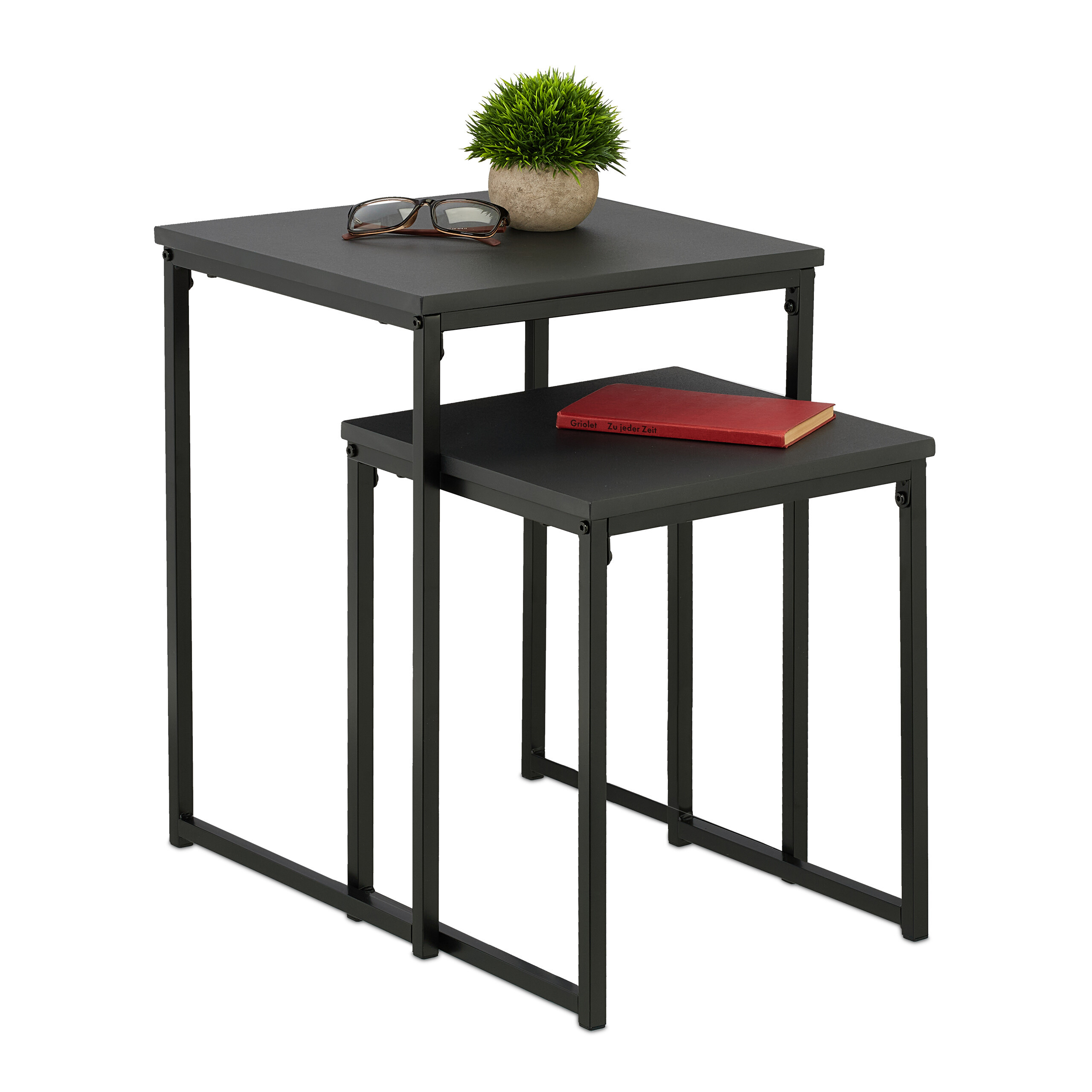 2 X Side Table In Black