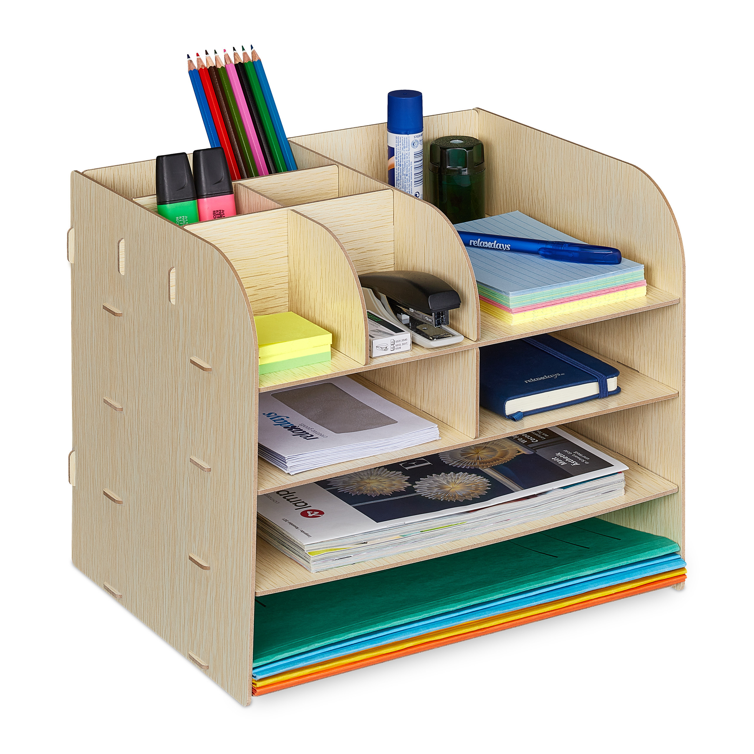 Desk Organizer In Light Brown