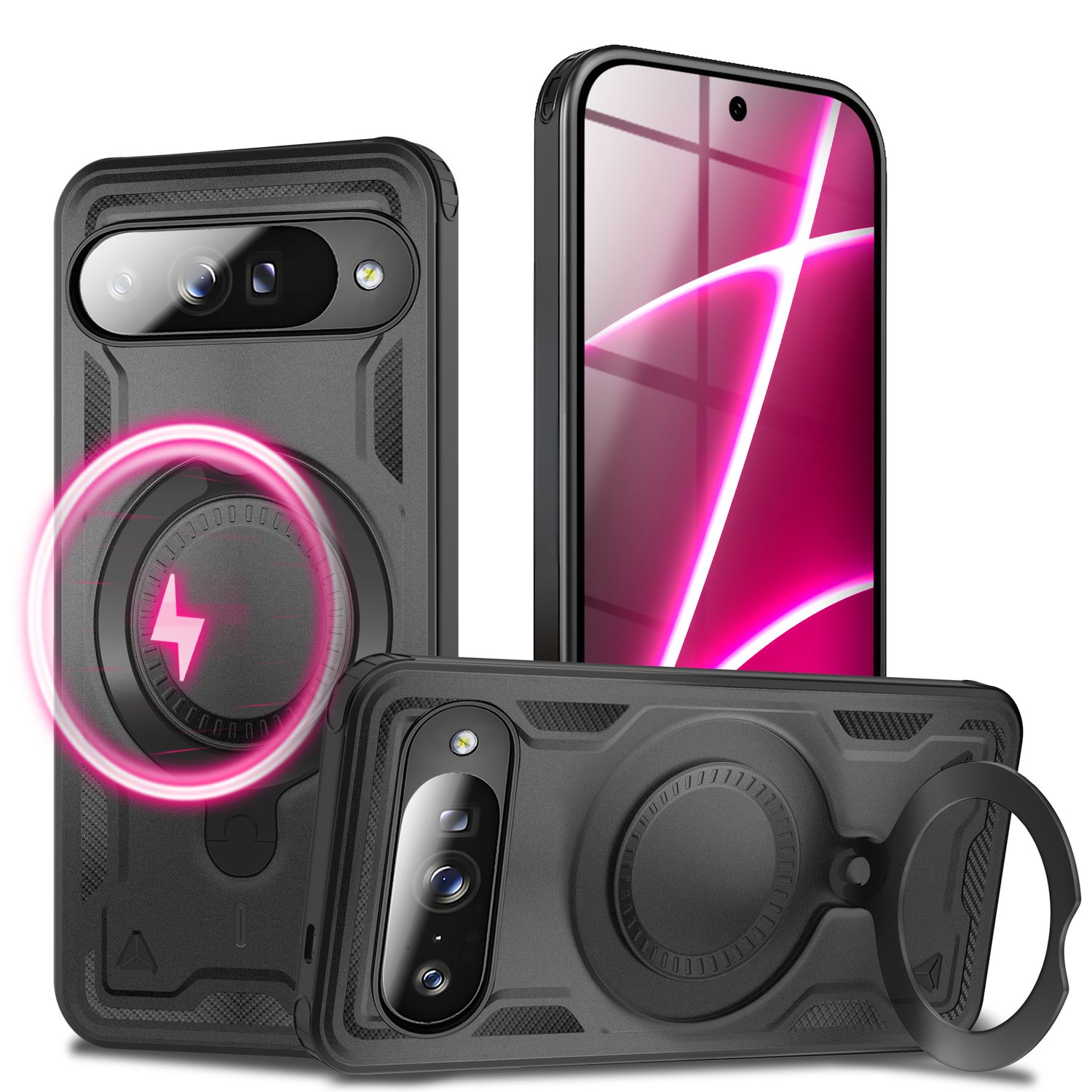 Nalia Magnetic Armor Case For Google Pixel 10 – 360° Ring & Magsafe Compatible – Stormguard (outdoor Case) – Brand From Berlin