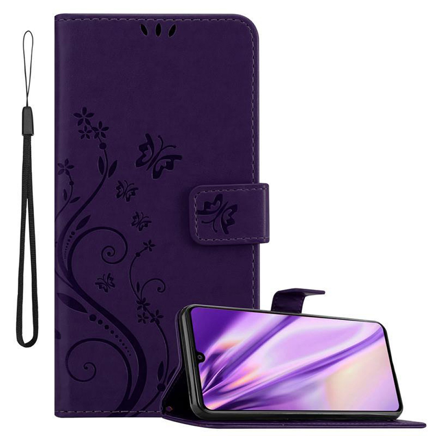 Case Compatible For Galaxy A41 Protective Cover With Magnetic Closure, Stand Function And Card Slots Flip Case Flower Cover Phone Case Foldable Case Book Bag