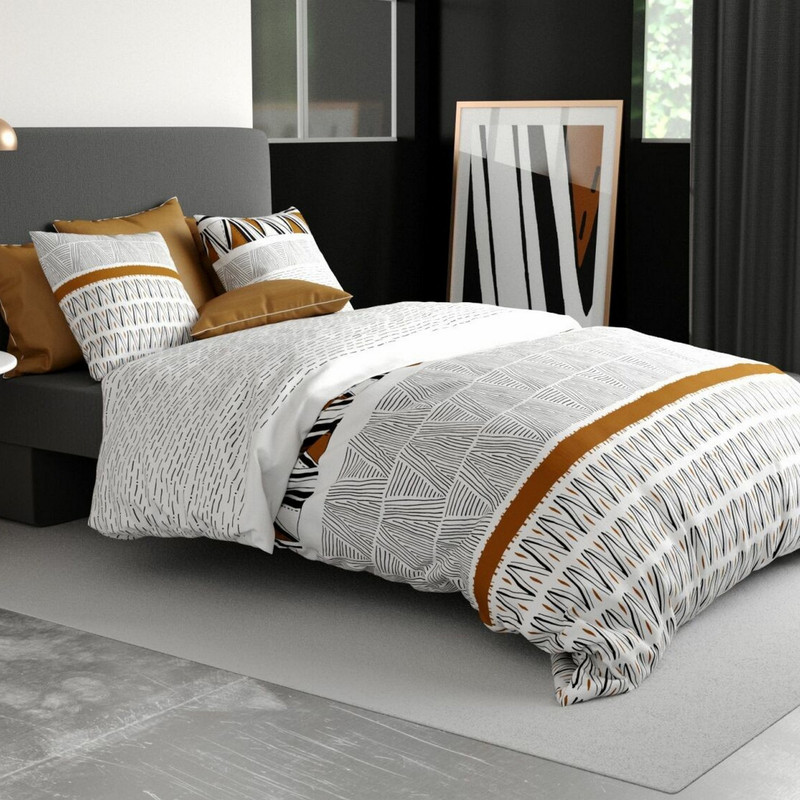 TEMU Housse de couette 240x260 cm + 2 taies d'oreiller 63x63 cm Coton Louxor