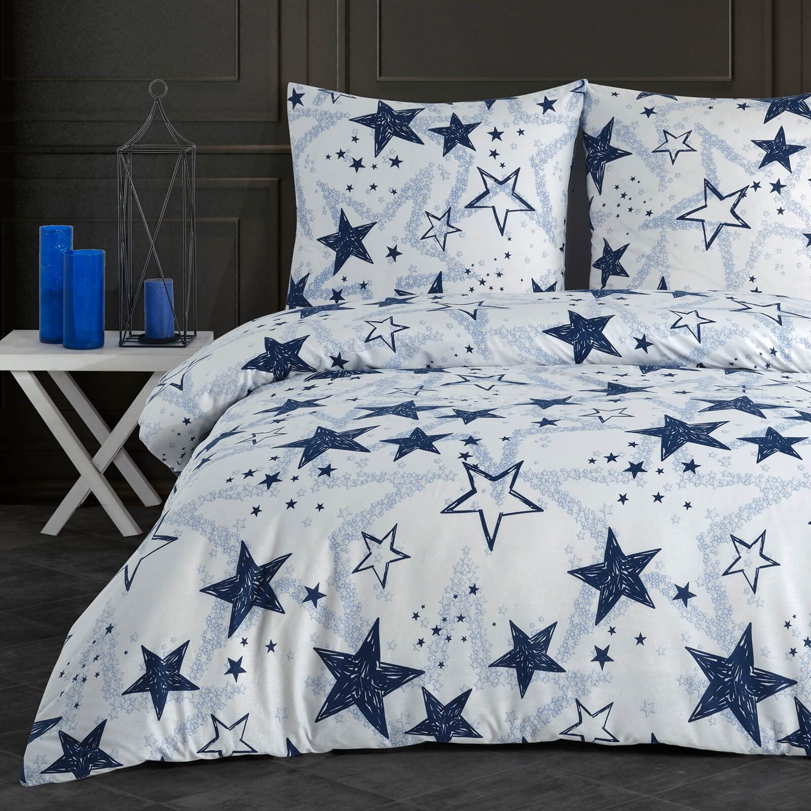 Buymax® Star Bedding 100%2-3pcs Bed Set - Bedding Sets With 1-2 Times Pillowcase 80x80cm, -tex Reinforced Duvet Cover Set With Zipper