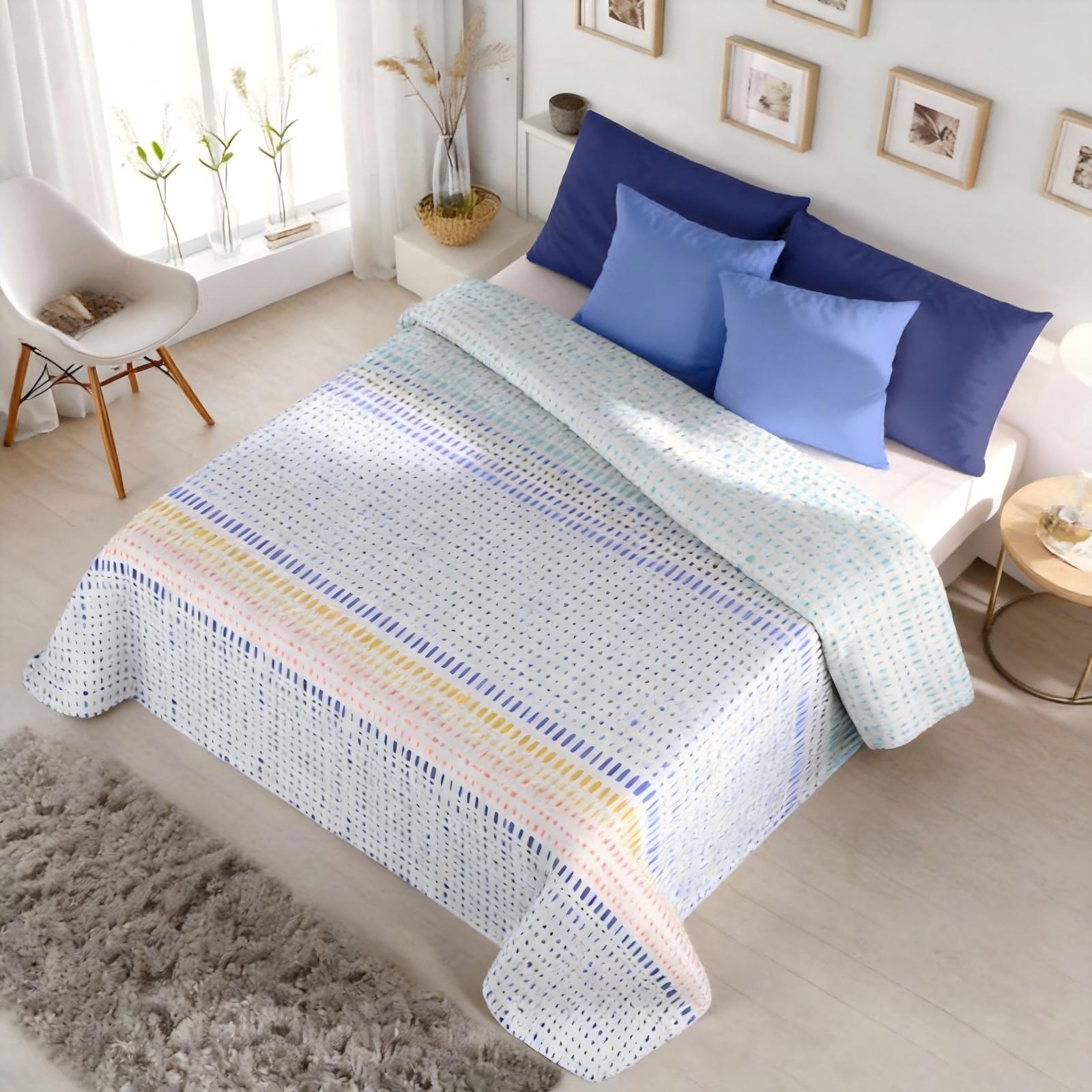 TEMU Colcha Reversible , Edredón de Microfibra Estampado, y Transpirable para Todas , para y Verano (Sin Fundas de Almohada)