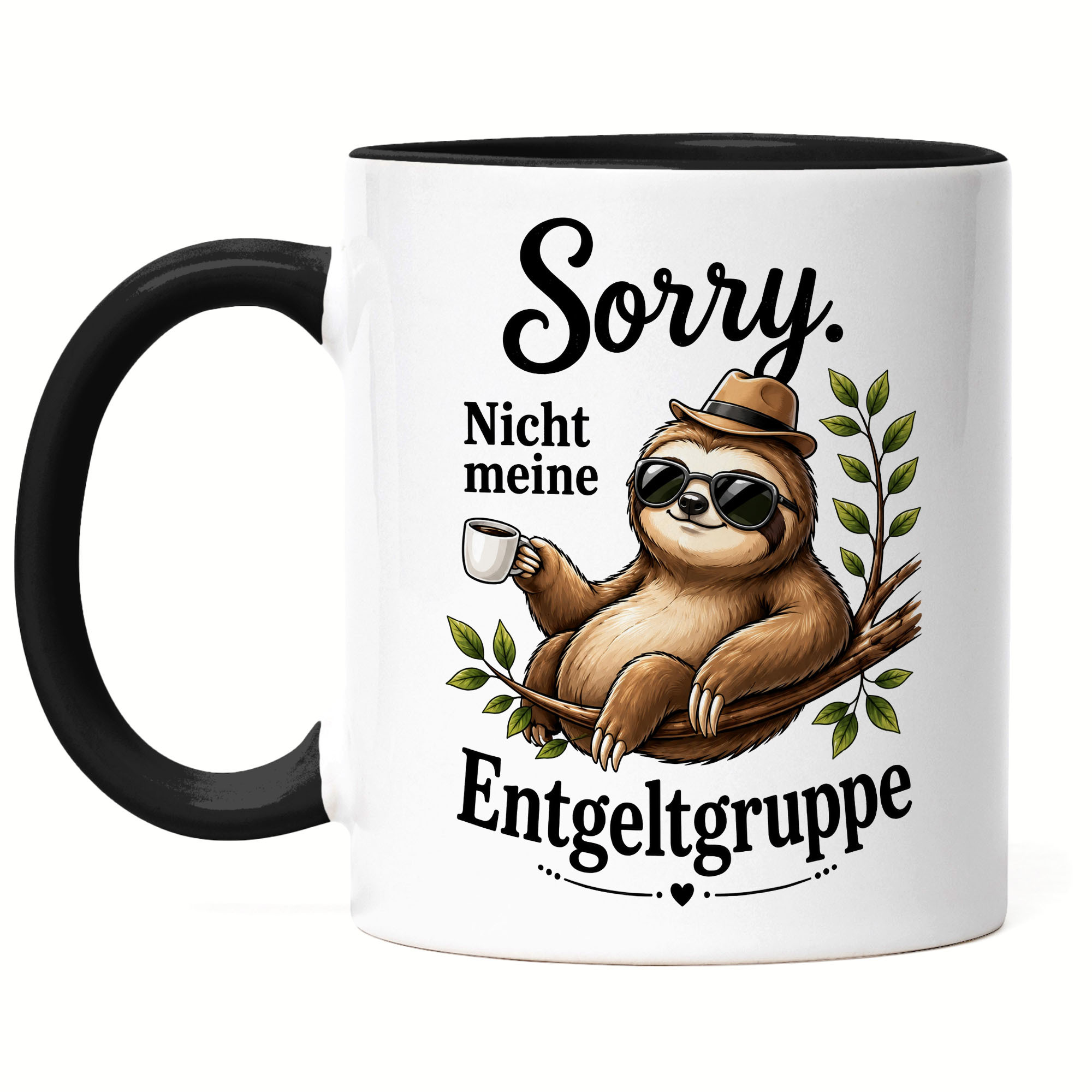 Image of Funny Sloth Mug Quote Sorry Not My Group For Colleagues, Men, Women Funny Office Gift Farewell Birthday Christmas Coffee Mug - Yellow Mug