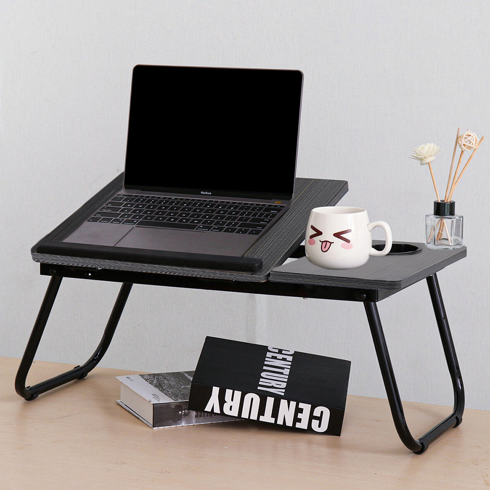 E-shop Klapptisch für Notebook, tragbarer Tablet-Ständer, faltbarer Laptoptisch, Lesetisch, Schreibtisch mit 5-stufig verstellbarer Neigungsfunktion,