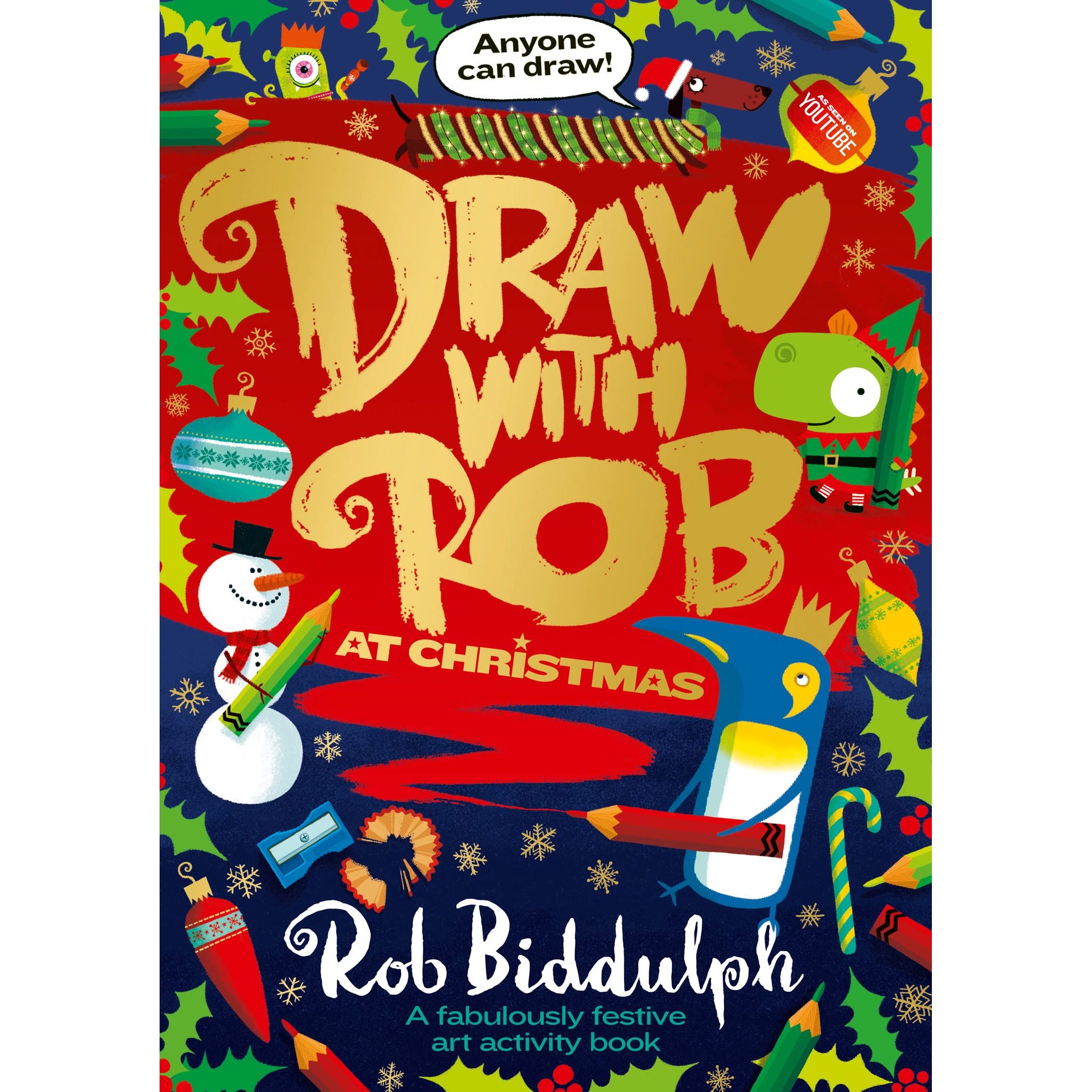 TEMU Draw With Rob At Christmas: A Fabulously Festive Art Activity Book From Internet Sensation, Rob Biddulph