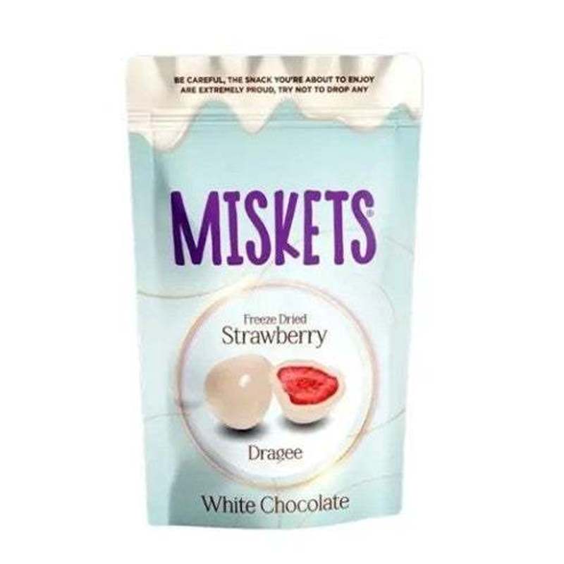 Miskets Freeze Dried Strawberry White Chocolate 80g Mhd: 18.03.2027