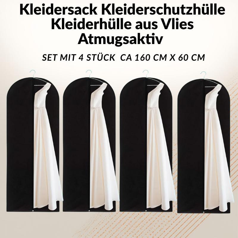 Image of 4x Travel Garment Bag Garment Protective Cover Garment Cover Bridal Gown Cover Non-woven Active Breathable . 160 X 60 Cm
