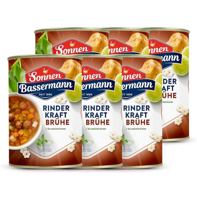 Image of 6 Packs Of Sonnen Bassermann Beef Broth 400ml (6x400ml)