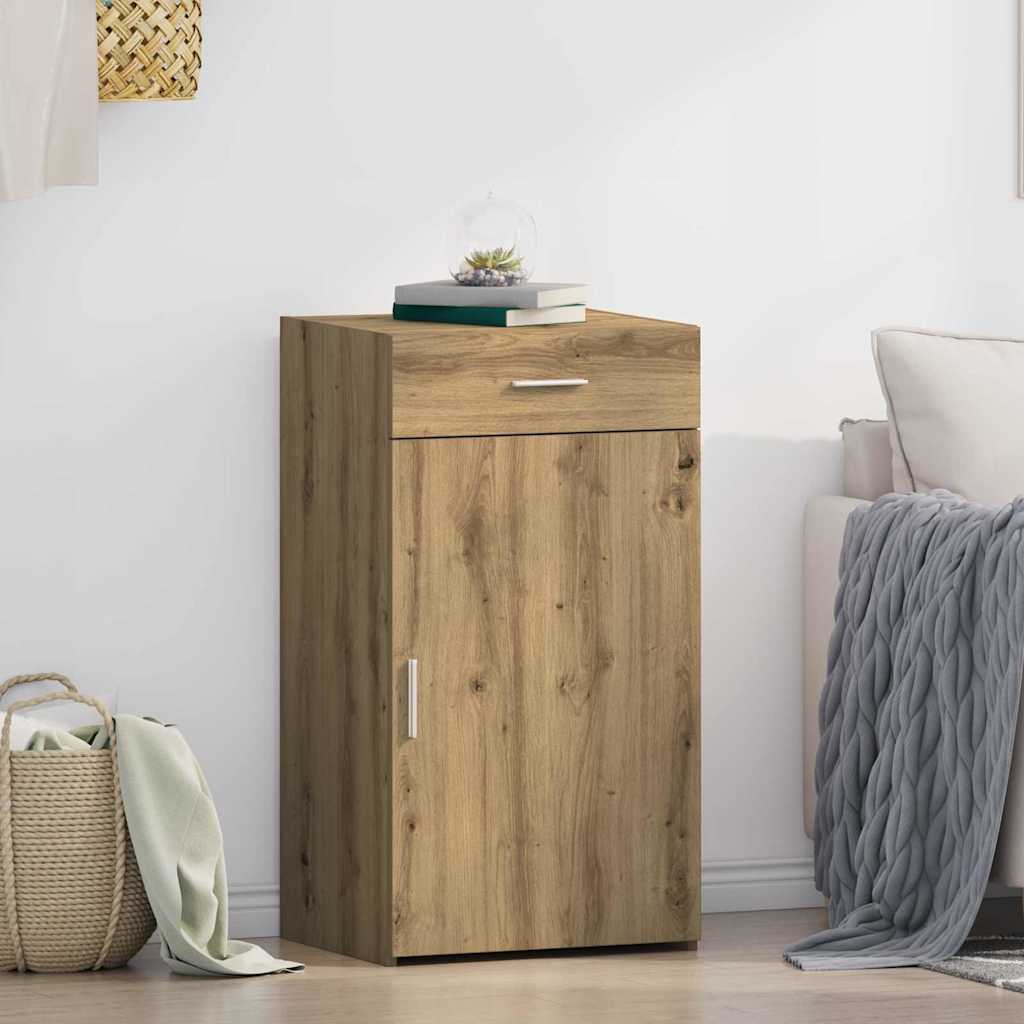 Image of Vidaxl Modern Buffet Cabinet Made Of Solid Oak With Elegant And Of Storage Space Ideal For Dining And Living Rooms Smooth Texture Handmade Look