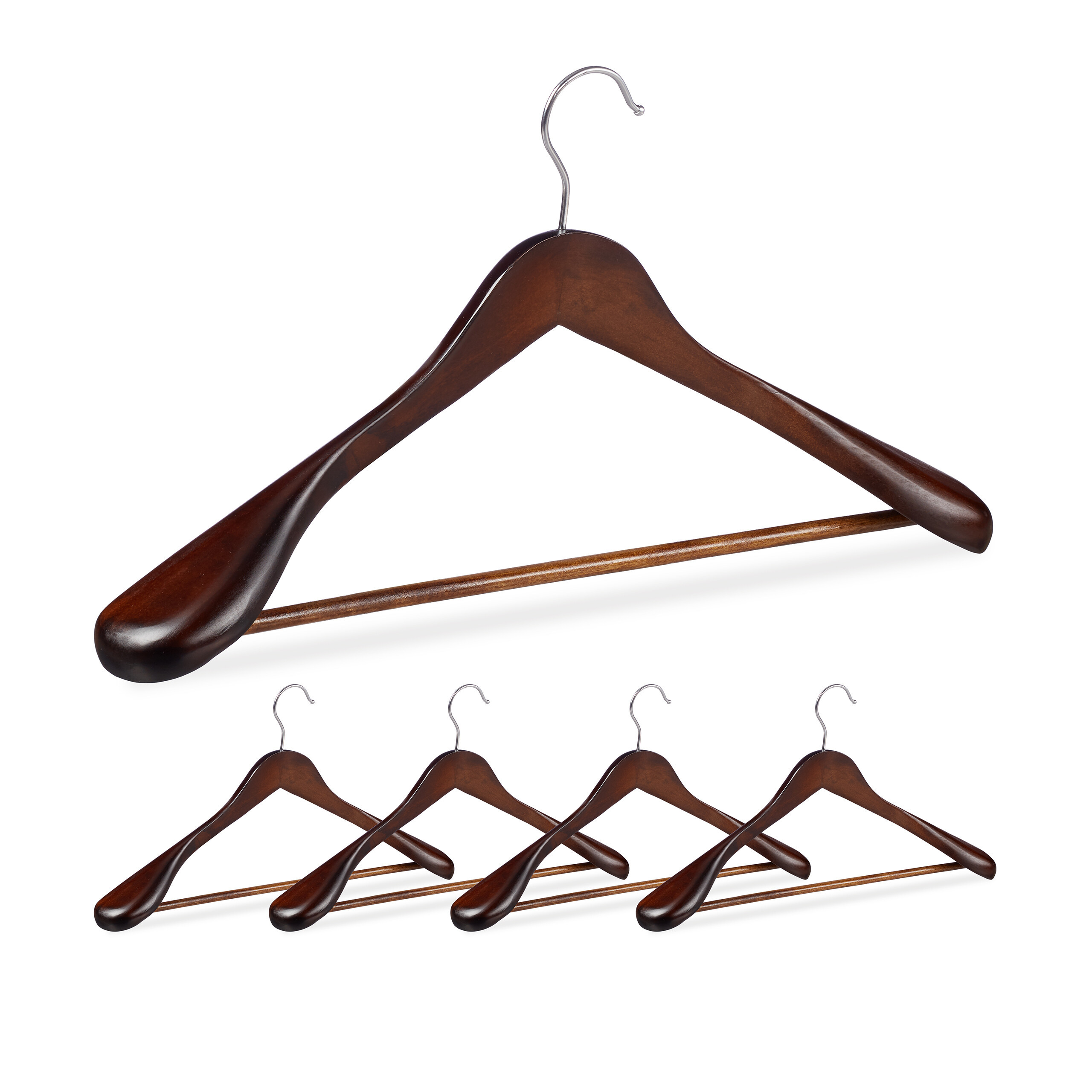 5-pack Suit Hangers In Brown