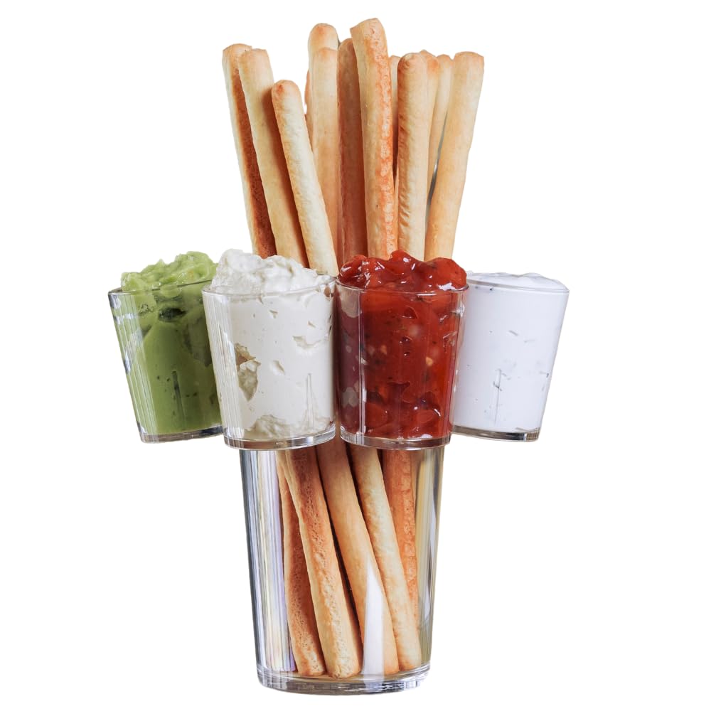 TEMU Drinkwize Unbreakable Polycarbonate Plastic & Dips Set For Breadsticks, Celery Etc. And Condiments And Dips